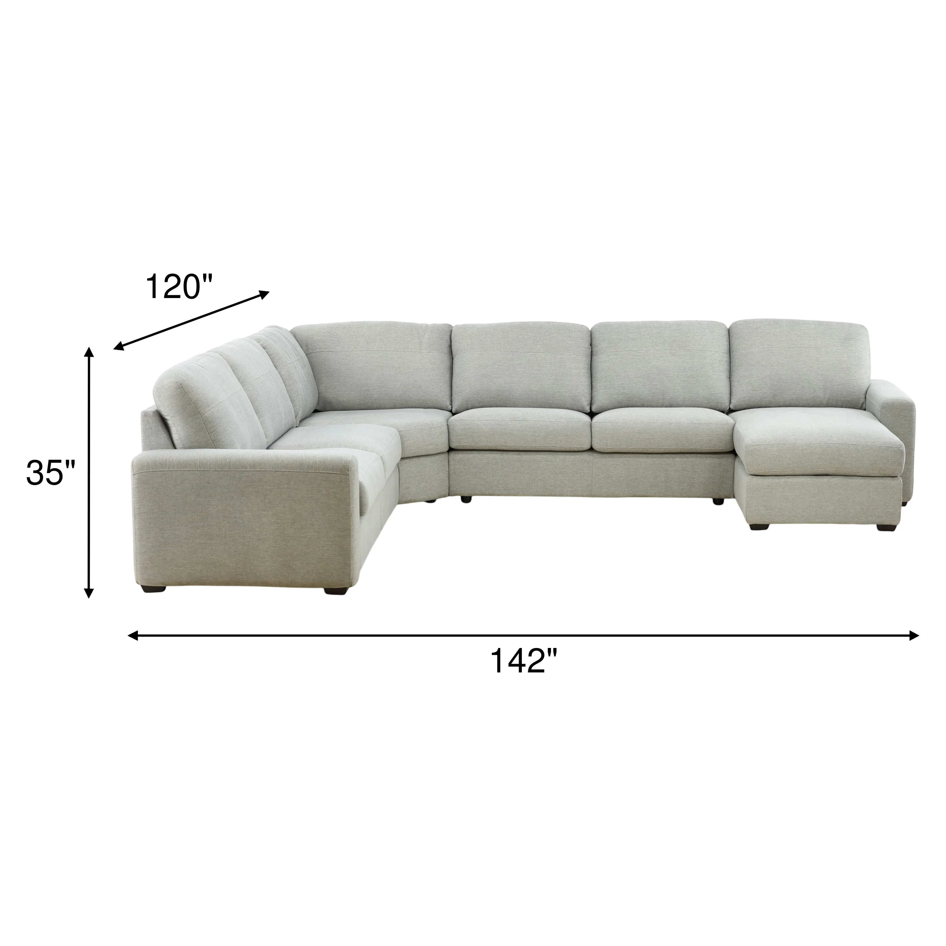 Forbes 5-Piece Sleeper Sectional - Image 3