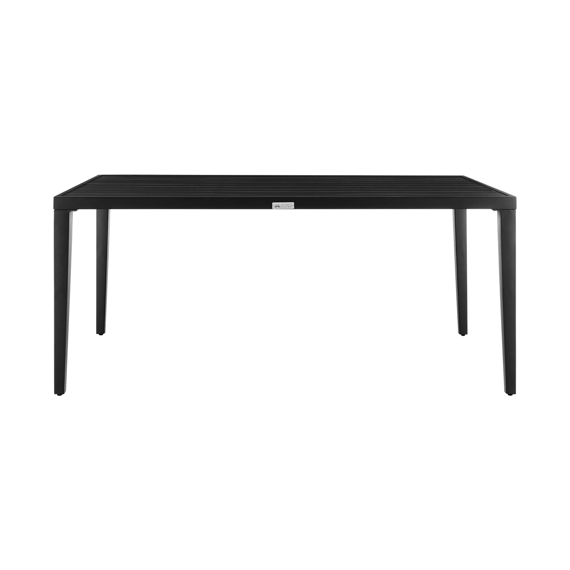 Aileen Outdoor Patio 5-Piece Dining Table Set in Aluminum and Wicker with Gray Cushions - Image 4