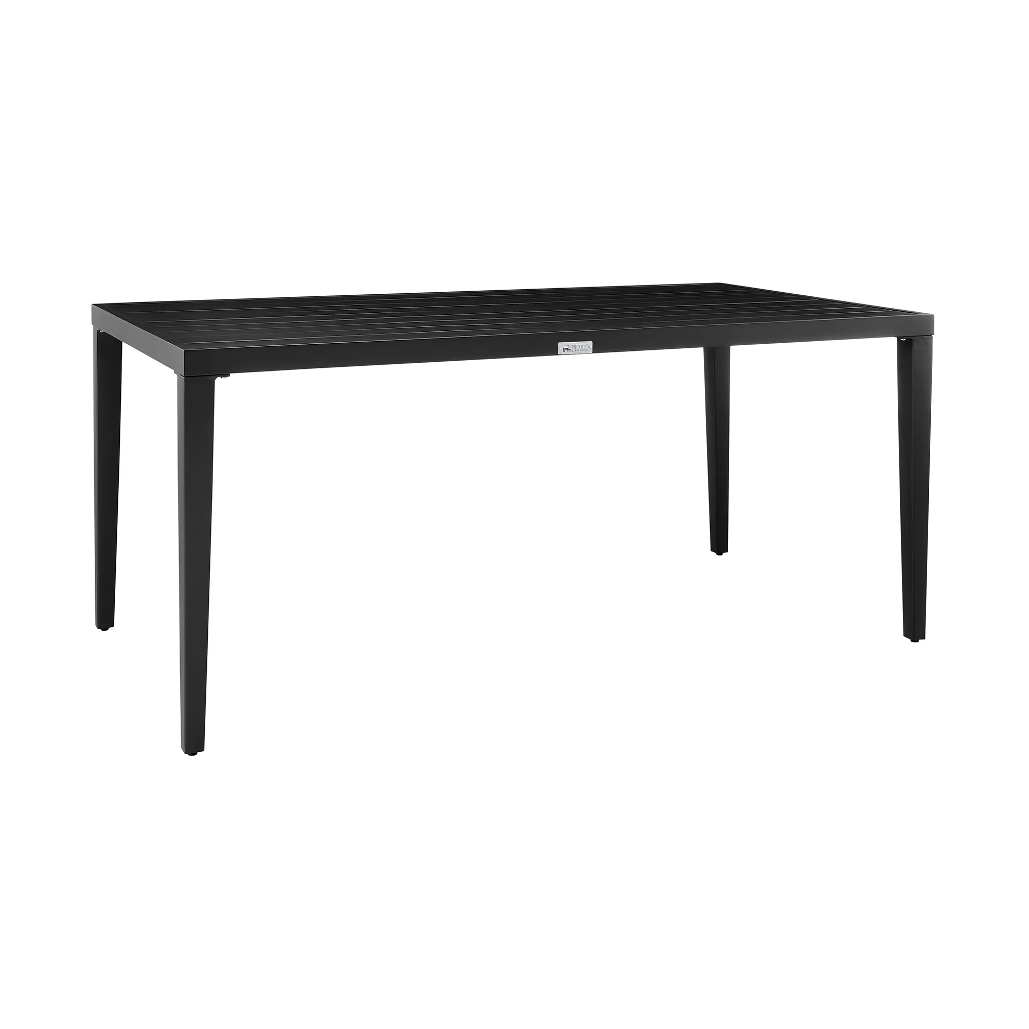 Aileen Outdoor Patio 5-Piece Dining Table Set in Aluminum and Wicker with Gray Cushions - Image 5