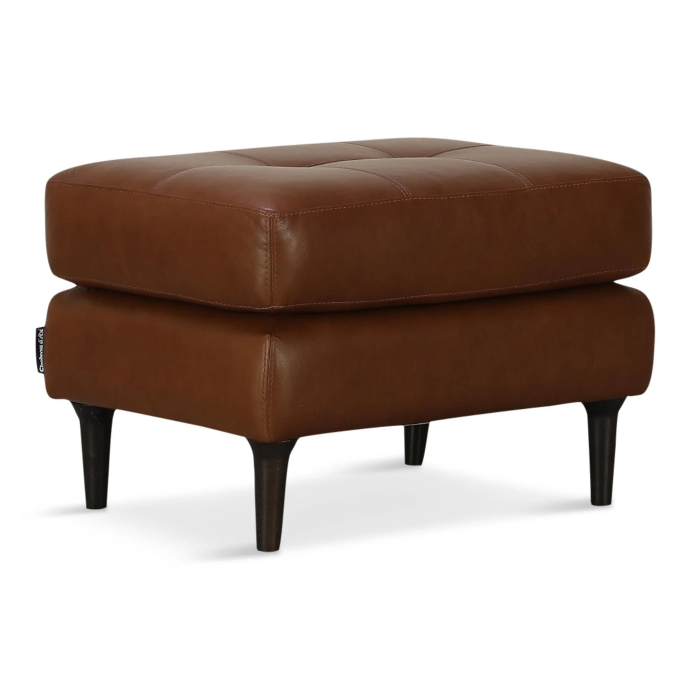 Alaric Leather Ottoman - Image 3
