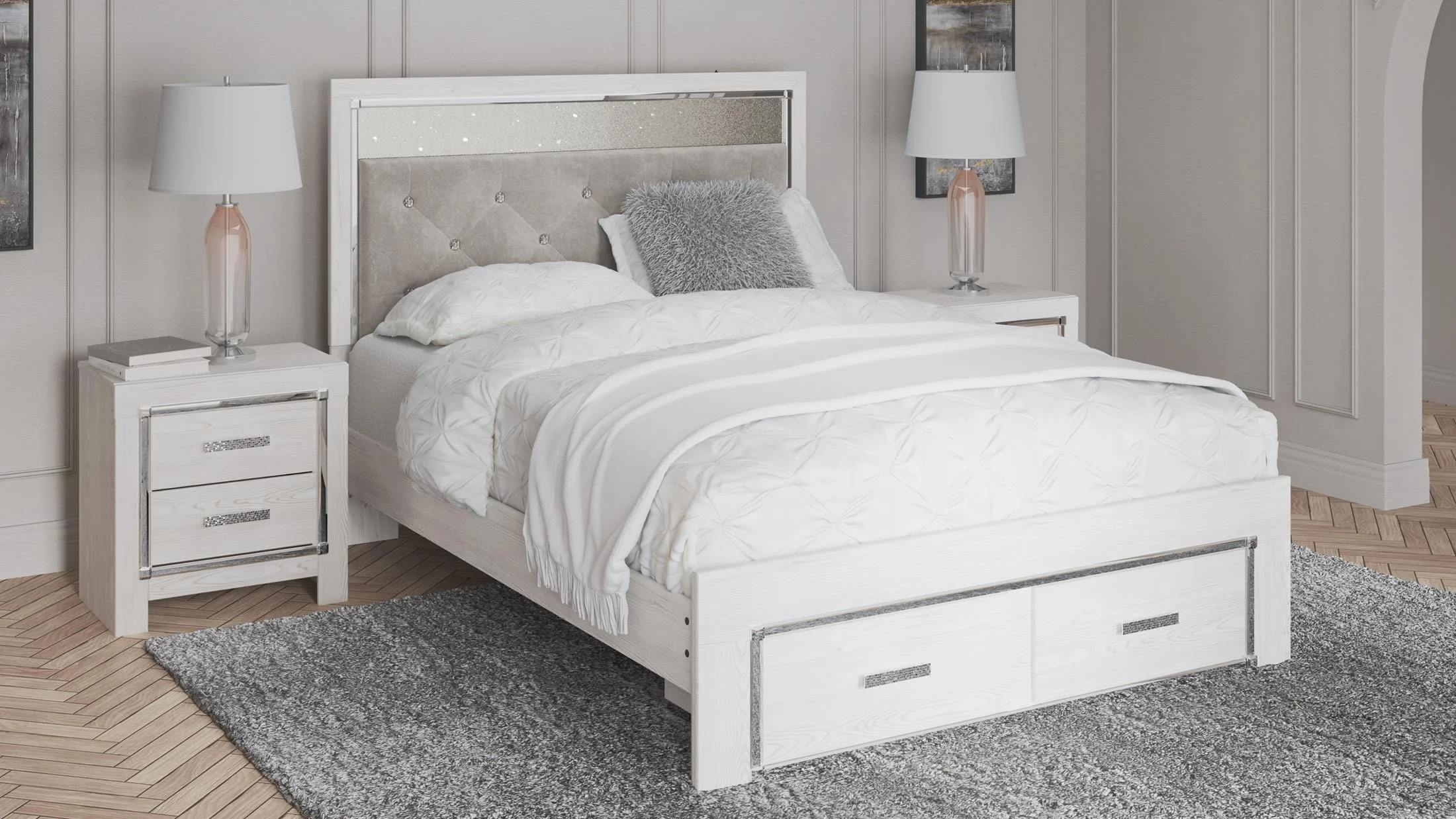Ashley Altyra Queen Upholstered Storage Bed - Image 2