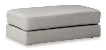 Amiata Oversized Leather Accent Ottoman - Image 3