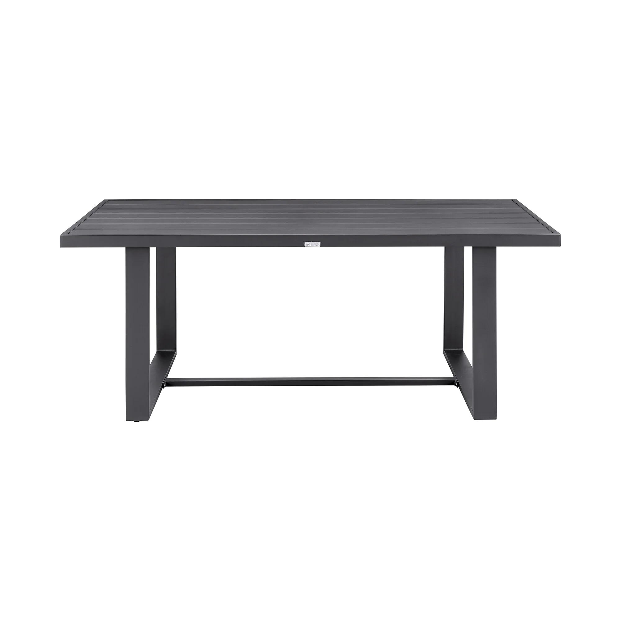 Argiope Outdoor Patio 5-Piece Dining Table Set in Aluminum with Gray Cushions - Image 3