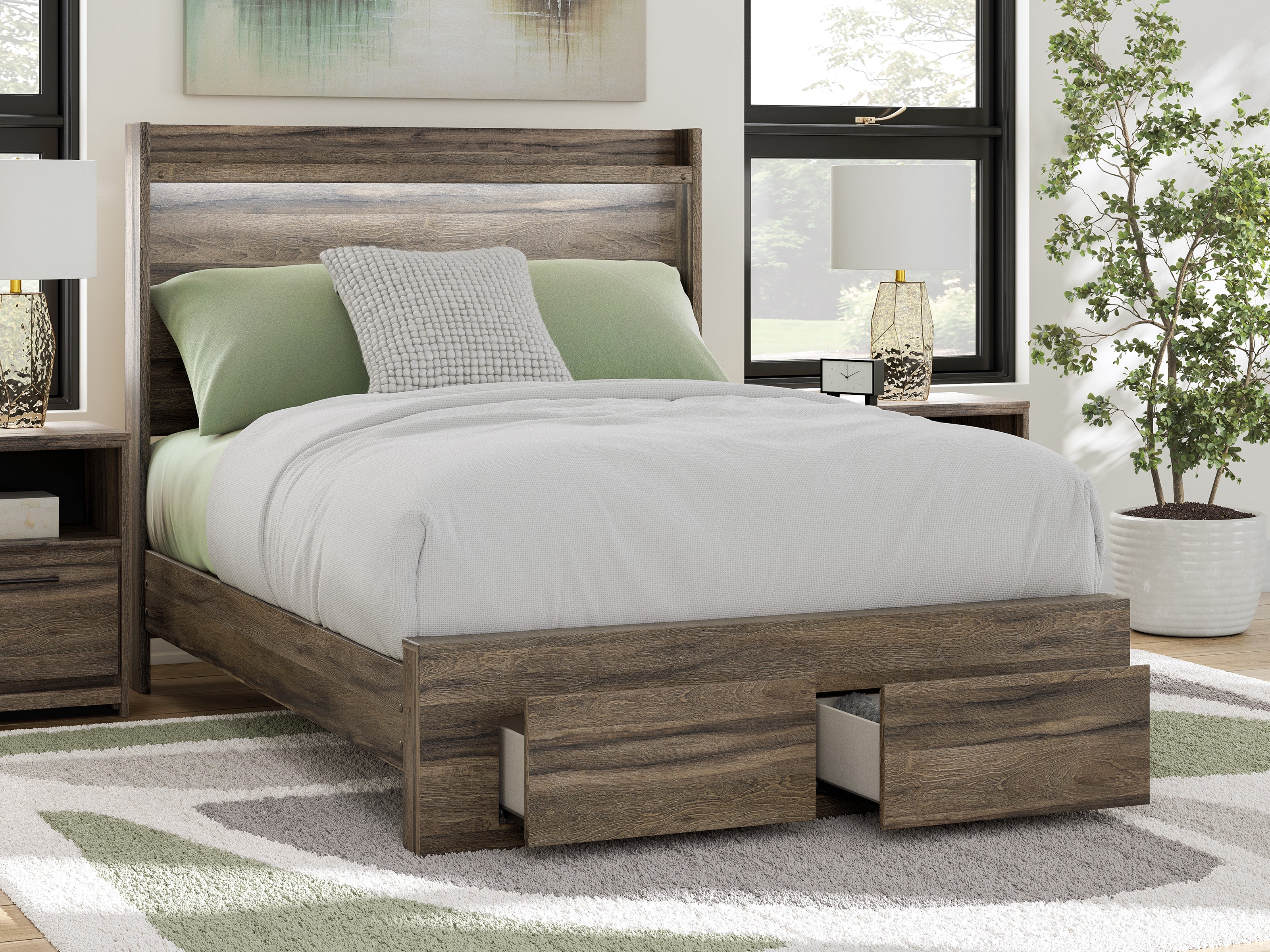 Baystorm Full Panel Bed with 2 Storage Drawers - Image 4