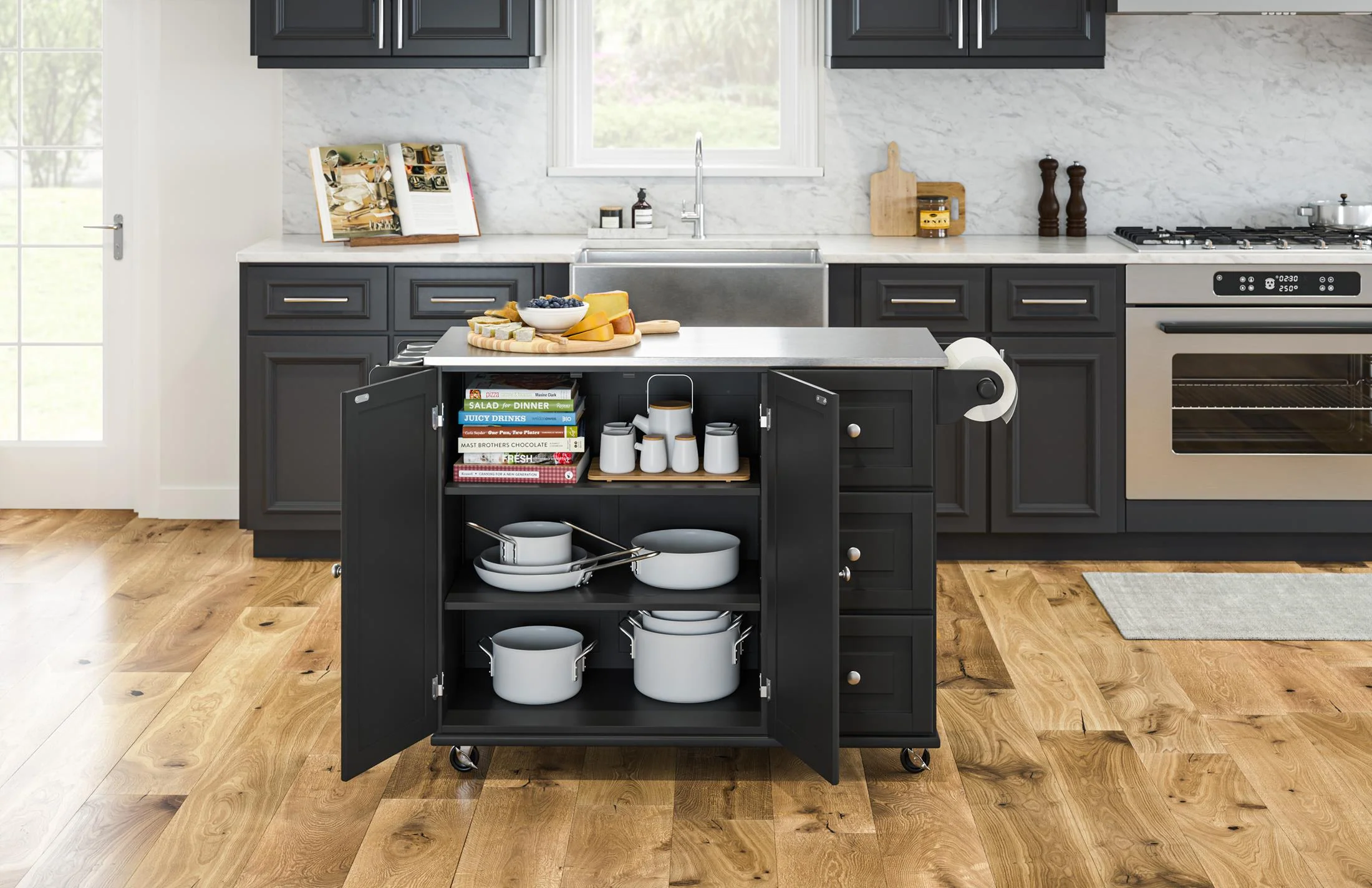 Dolly Madison 3 Drawer Kitchen Cart - Image 12