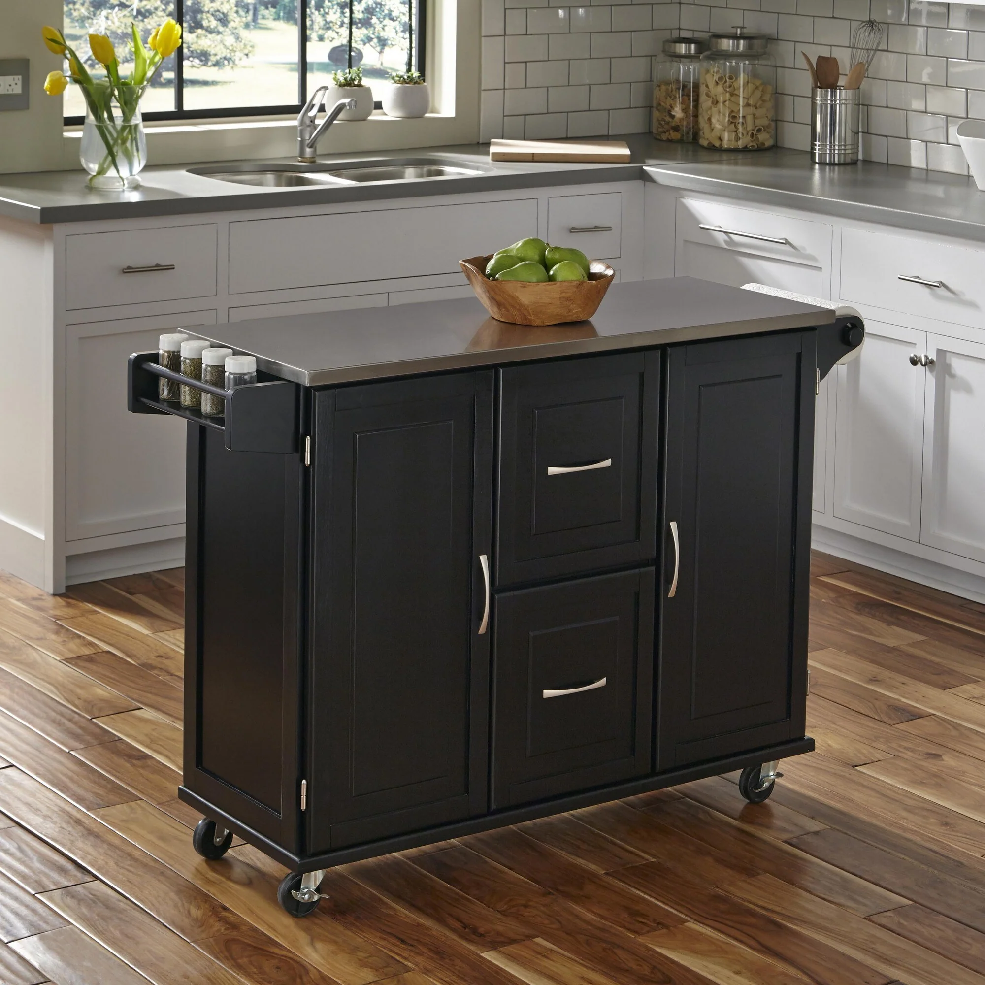 Dolly Madison 2 Drawer Kitchen Cart - Image 30