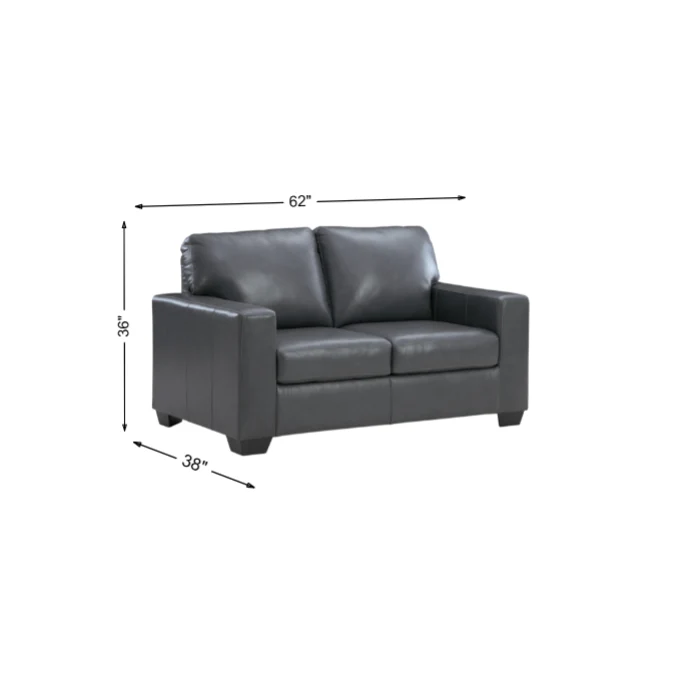 Bolsena Leather Loveseat - Image 9