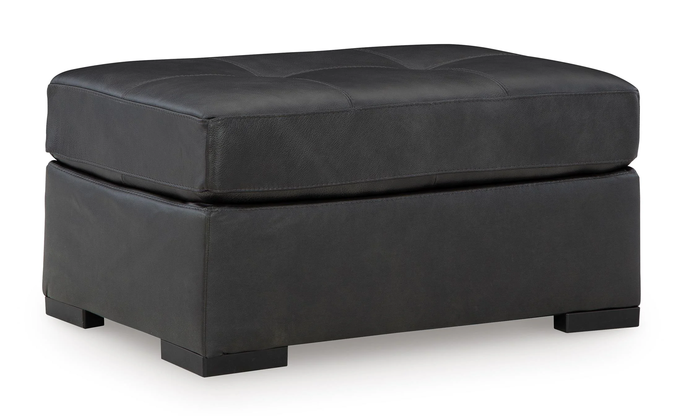 Brindley Pier Leather Oversized Accent Ottoman - Image 3