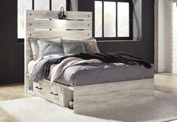 Cambeck Full Panel Bed with 2 Storage Drawers and 2 Cubbies - Image 4