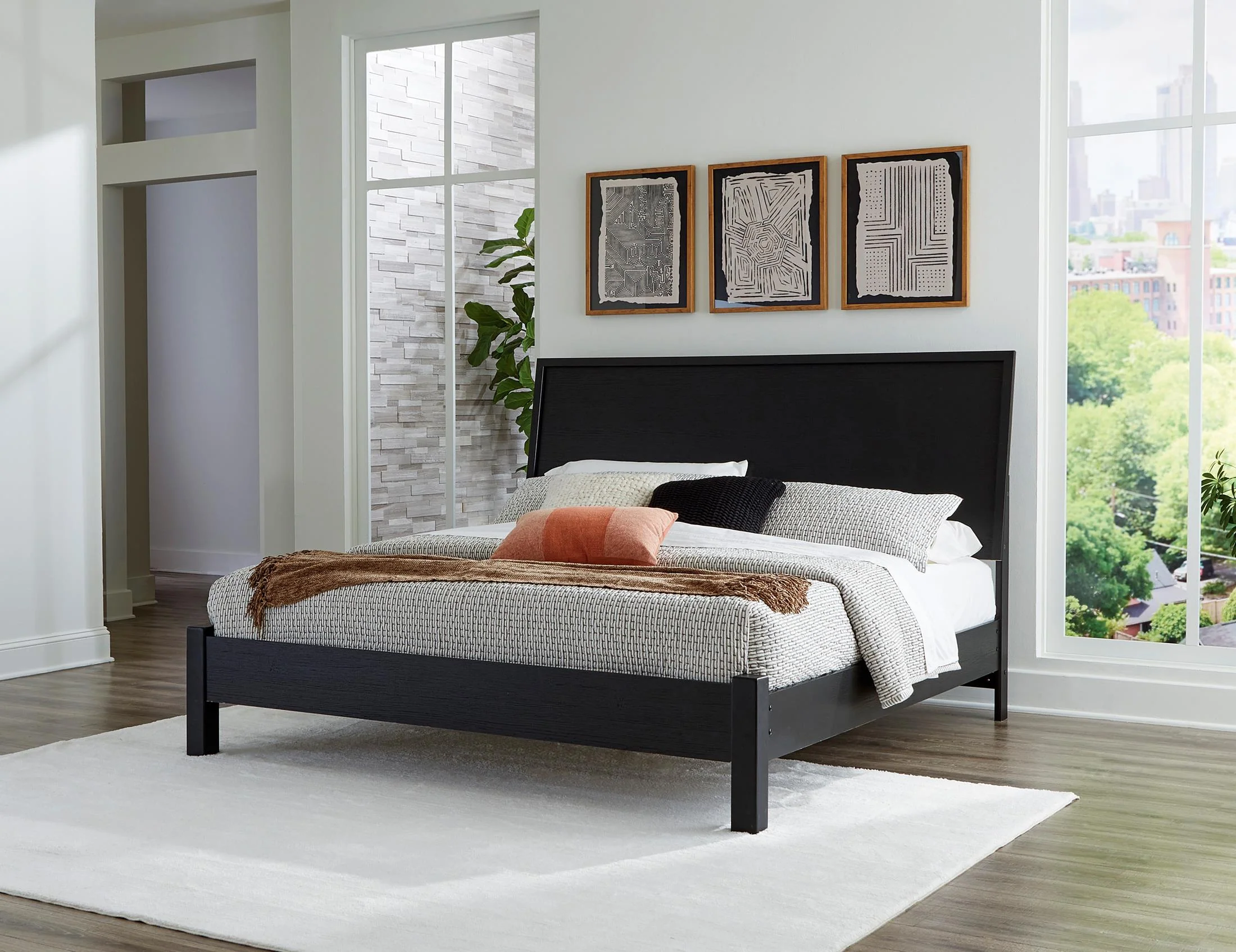 Ashley Danziar Panel Bed with Post Leg Footboard - Image 8