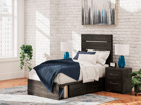 Delmorta Panel Bed with Double Storage - Image 3