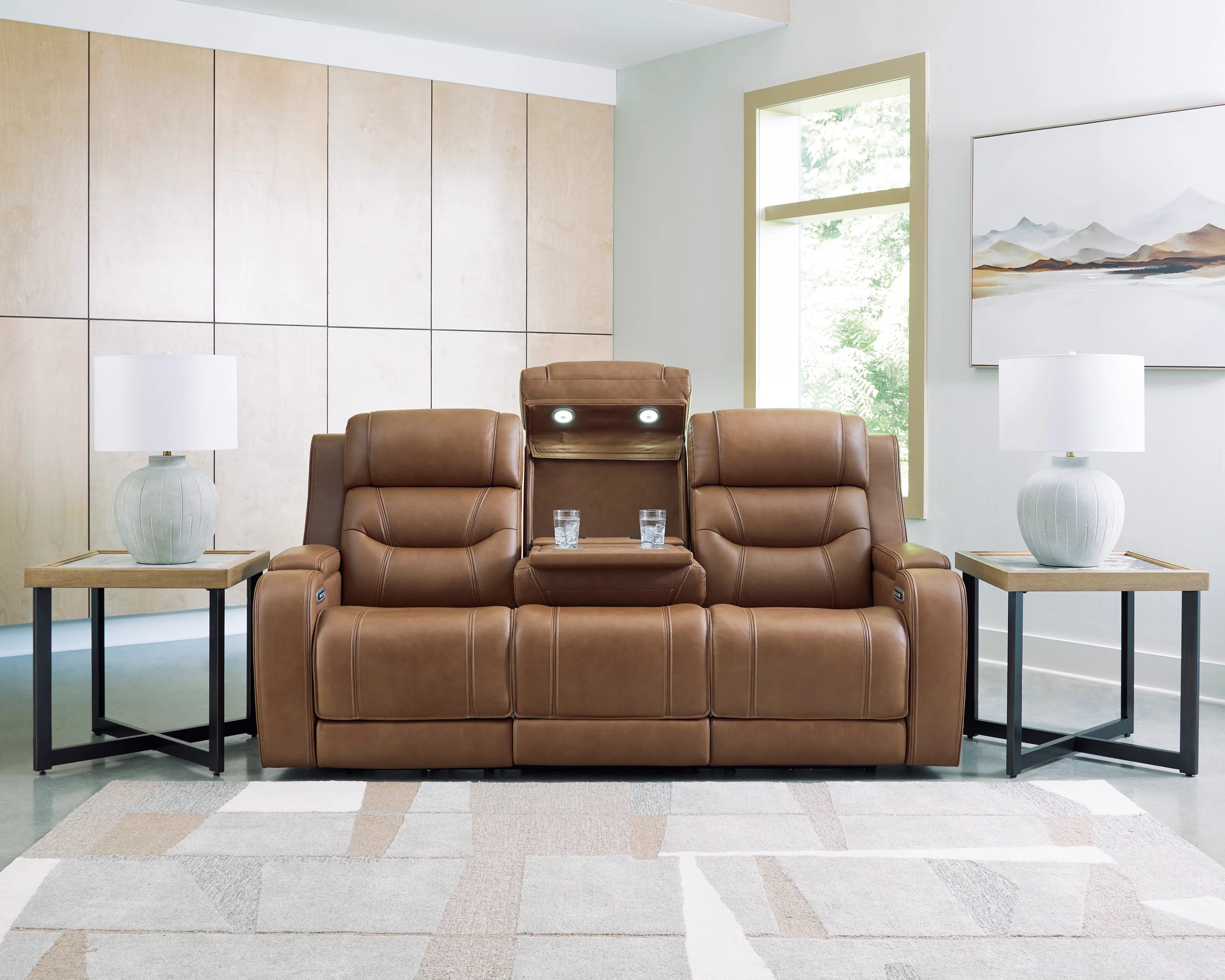 Dreamer Power Reclining Sofa with Audio Seating and Drop-Down Table - Image 3