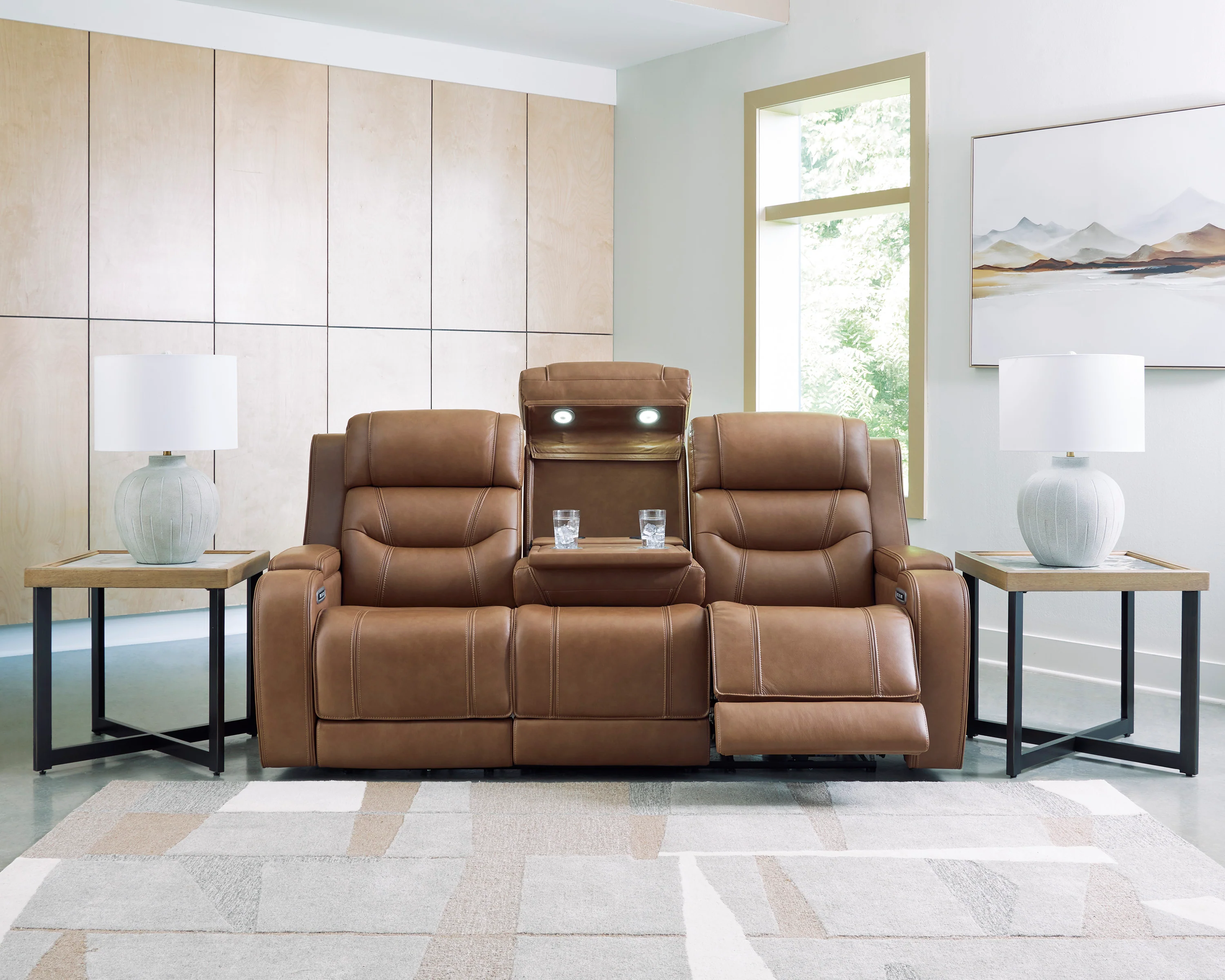 Dreamer Power Reclining Sofa with Audio Seating and Drop-Down Table - Image 5