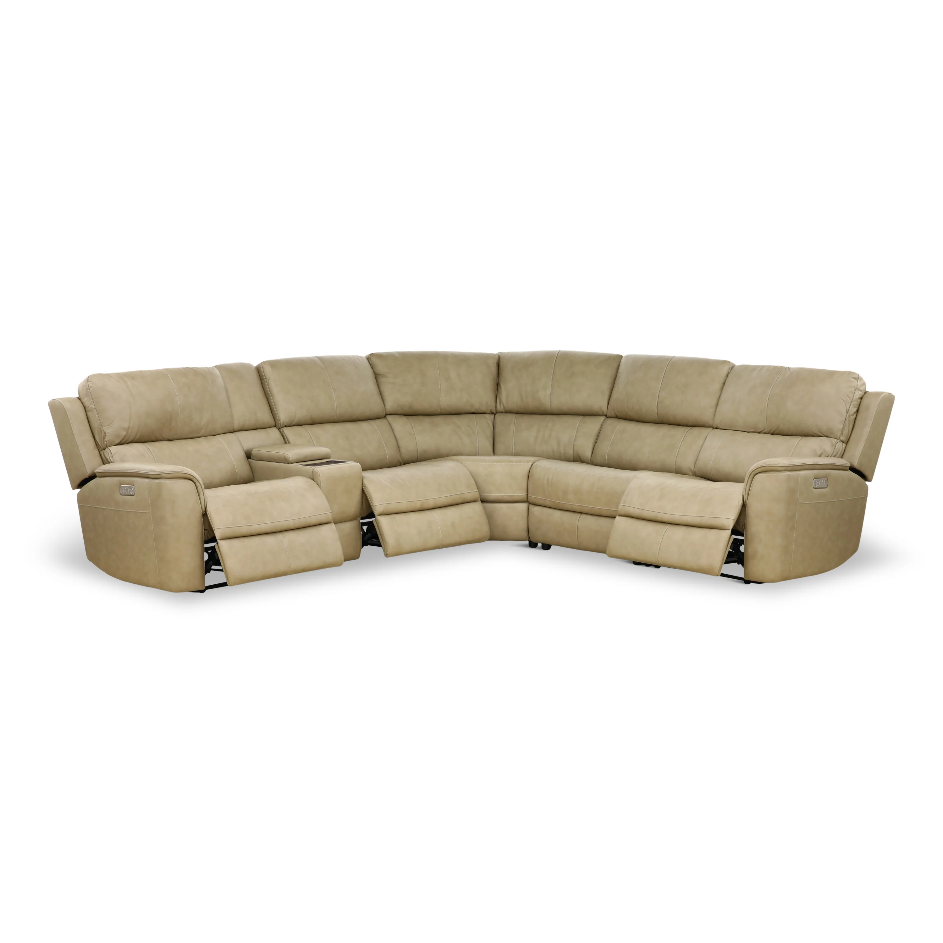 Flexsteel Karson 6-Piece Power Reclining Leather Sectional - Image 12