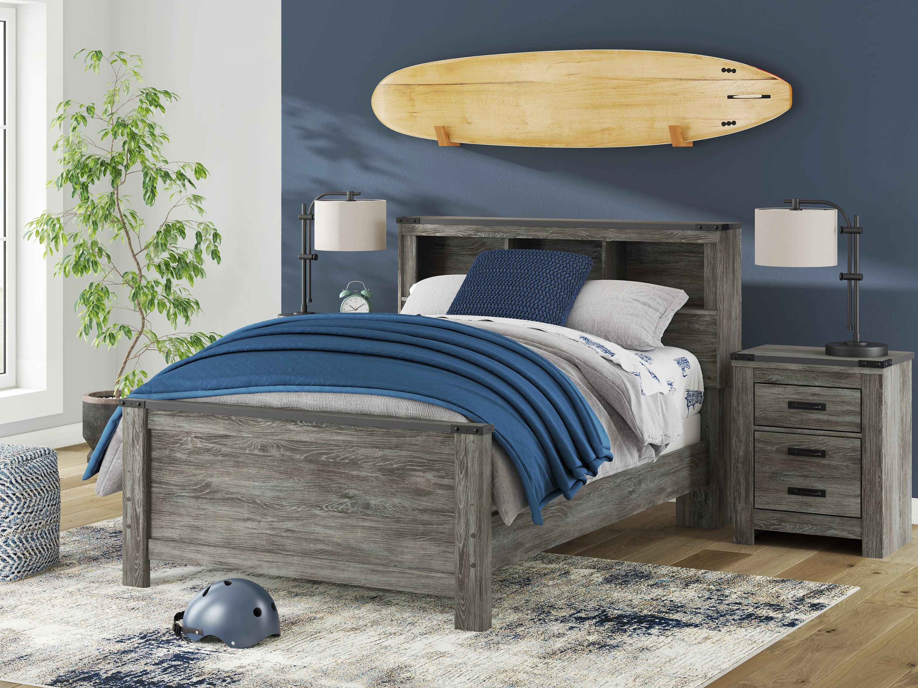 Frandern Bookcase Panel Bed - Image 10