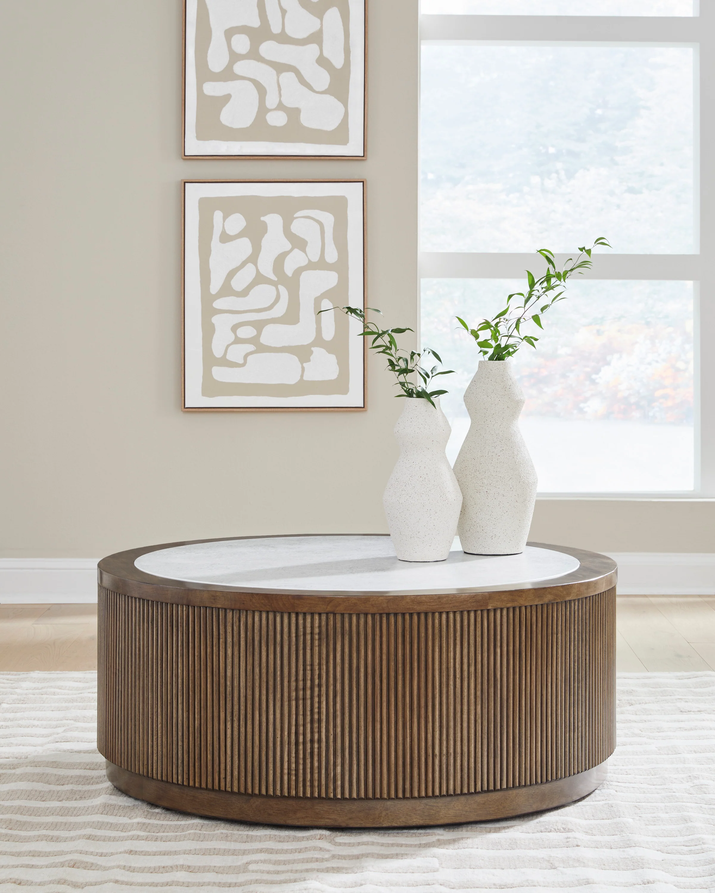 Ashley Hadonna Round Coffee Table - Image 2