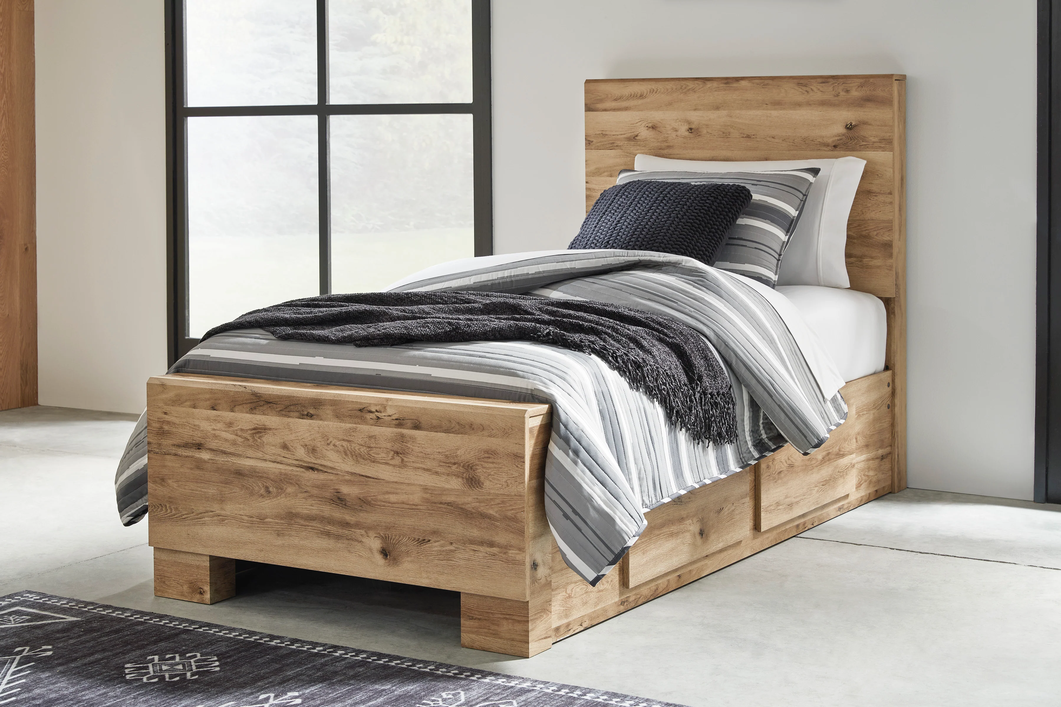 Hyanna Panel Bed with 2 Side Storage - Image 2