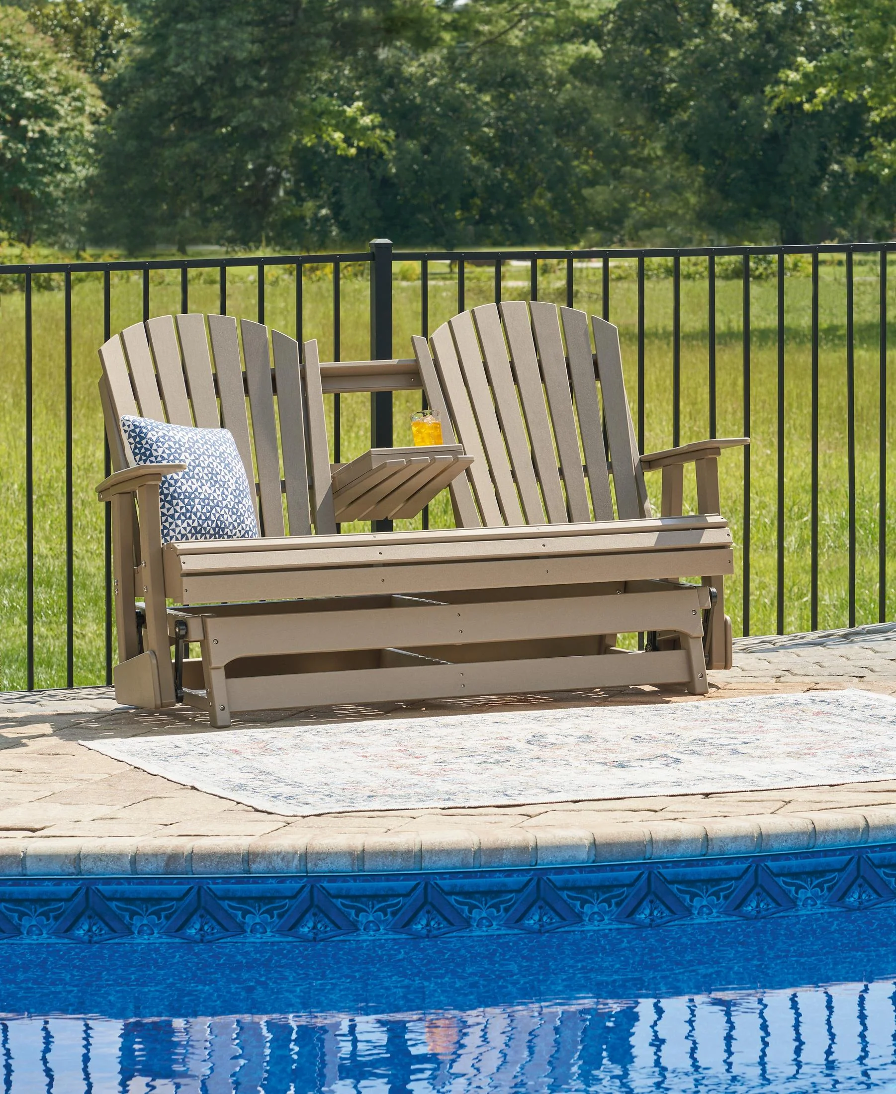 Hyland Wave Outdoor Glider Loveseat - Image 3