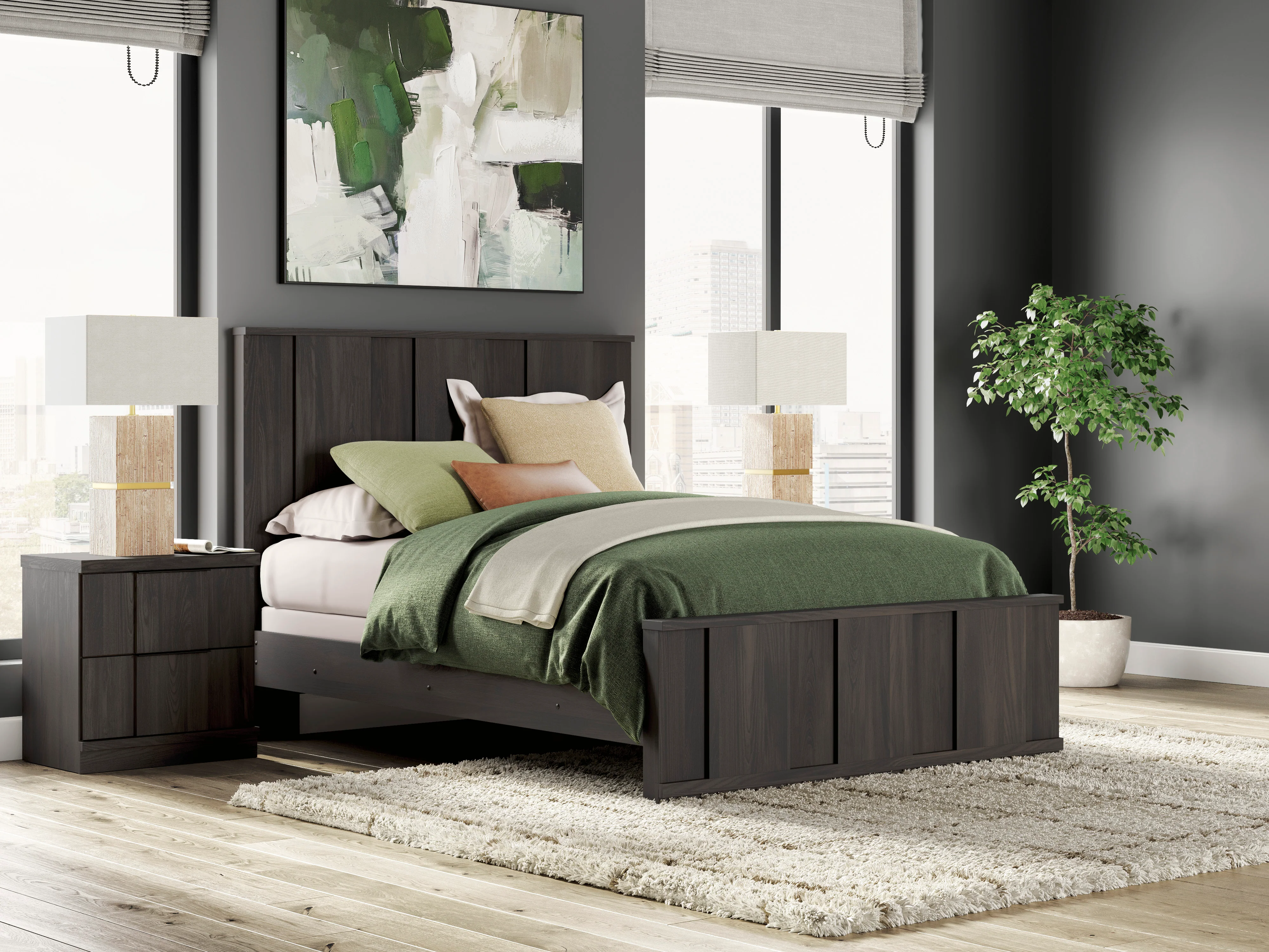 Jadiston Panel Bed