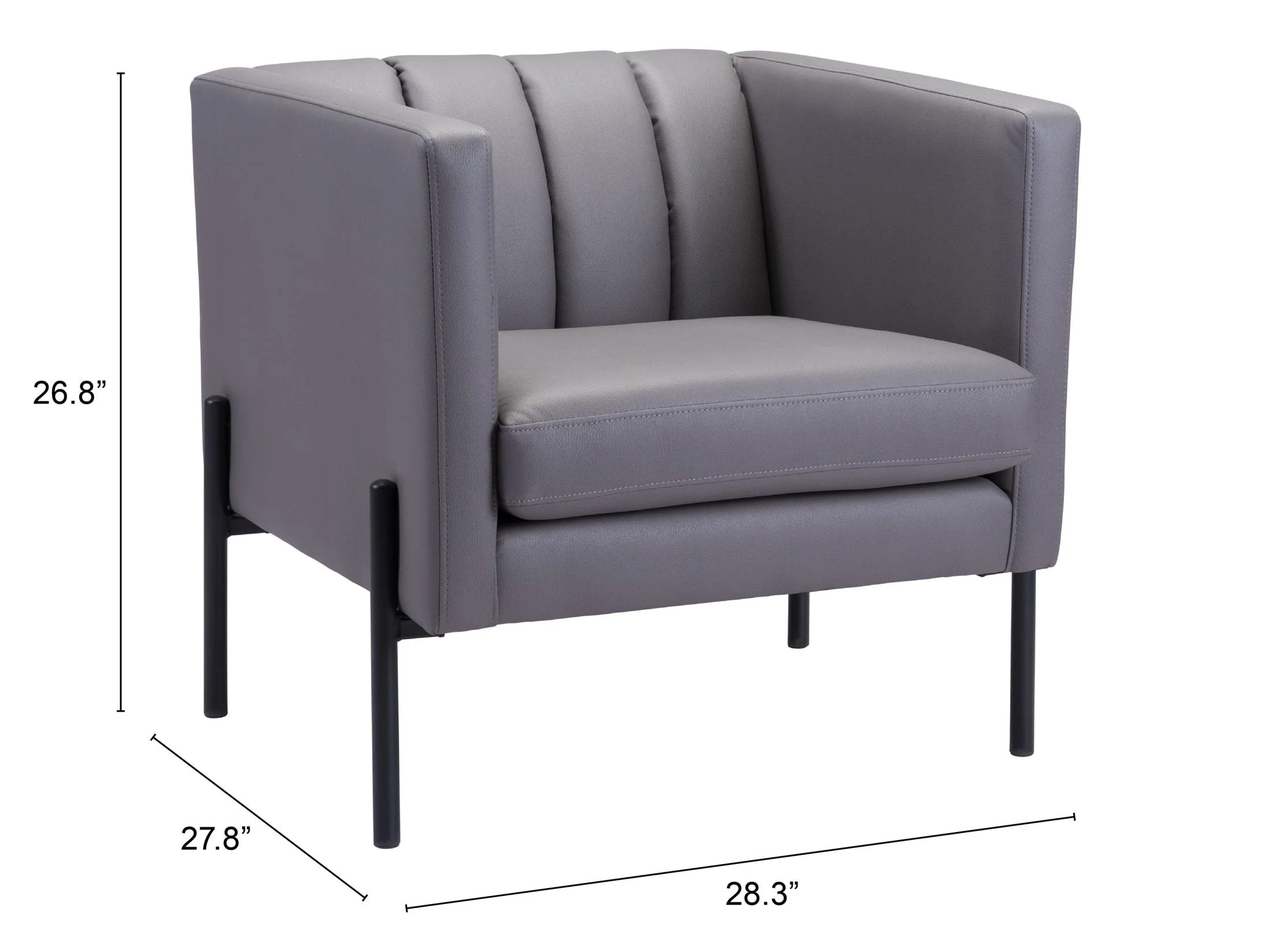 Jess Accent Chair Gray - Image 3