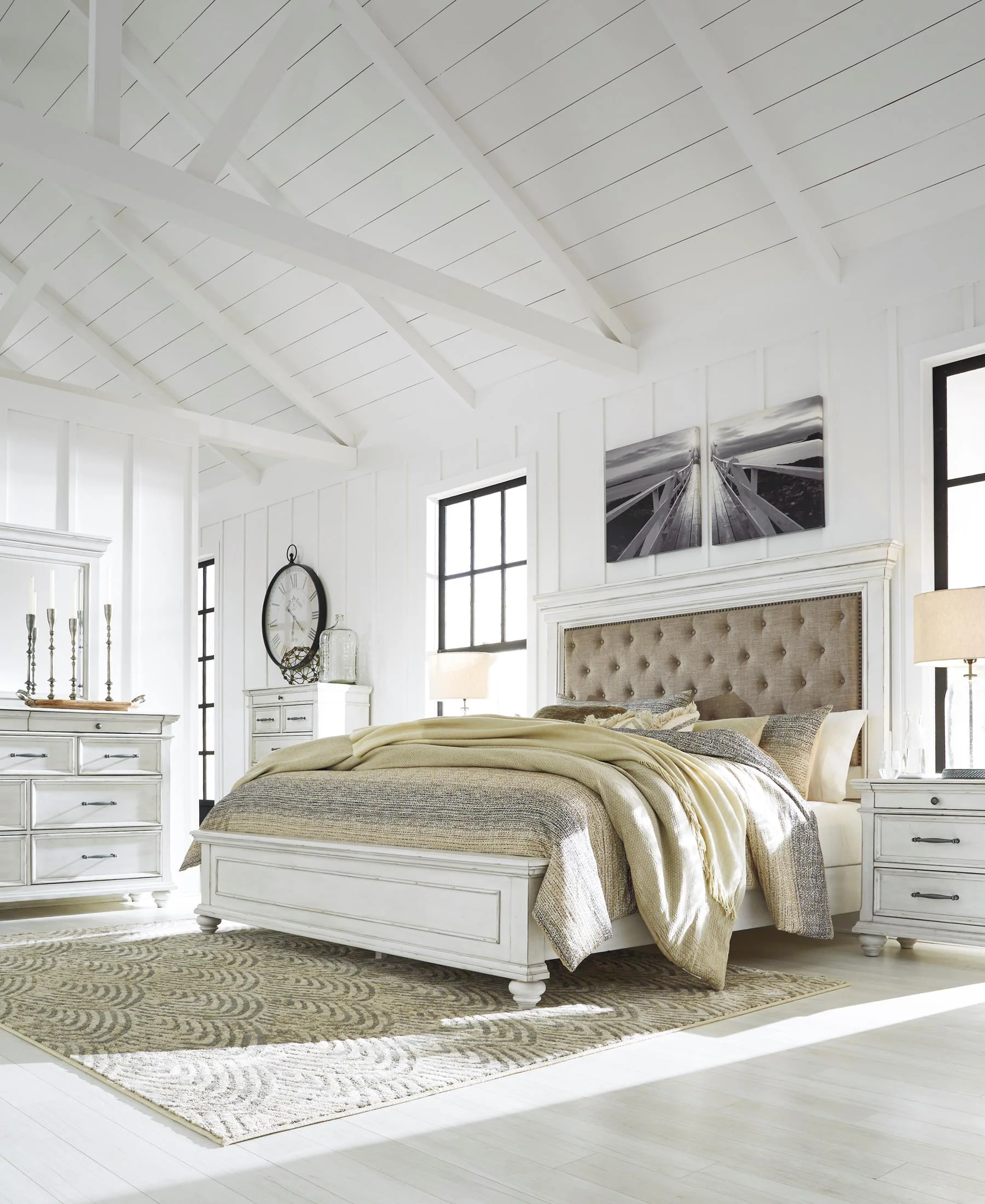 Kanwyn Upholstered Panel Bed - Image 2