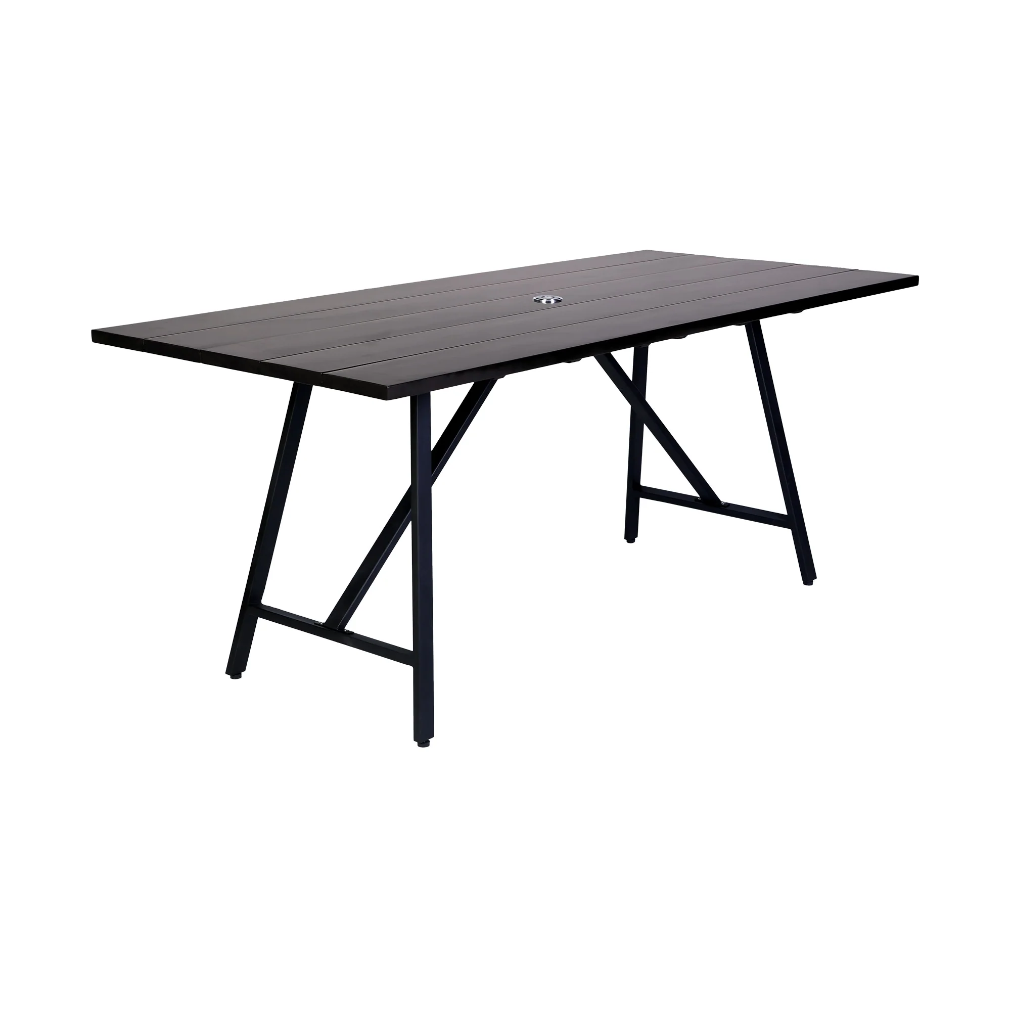 Koala Shasta and Camino 5 Piece Outdoor Dining Set in Dark Eucalyptus Wood with Gray Rope - Image 3