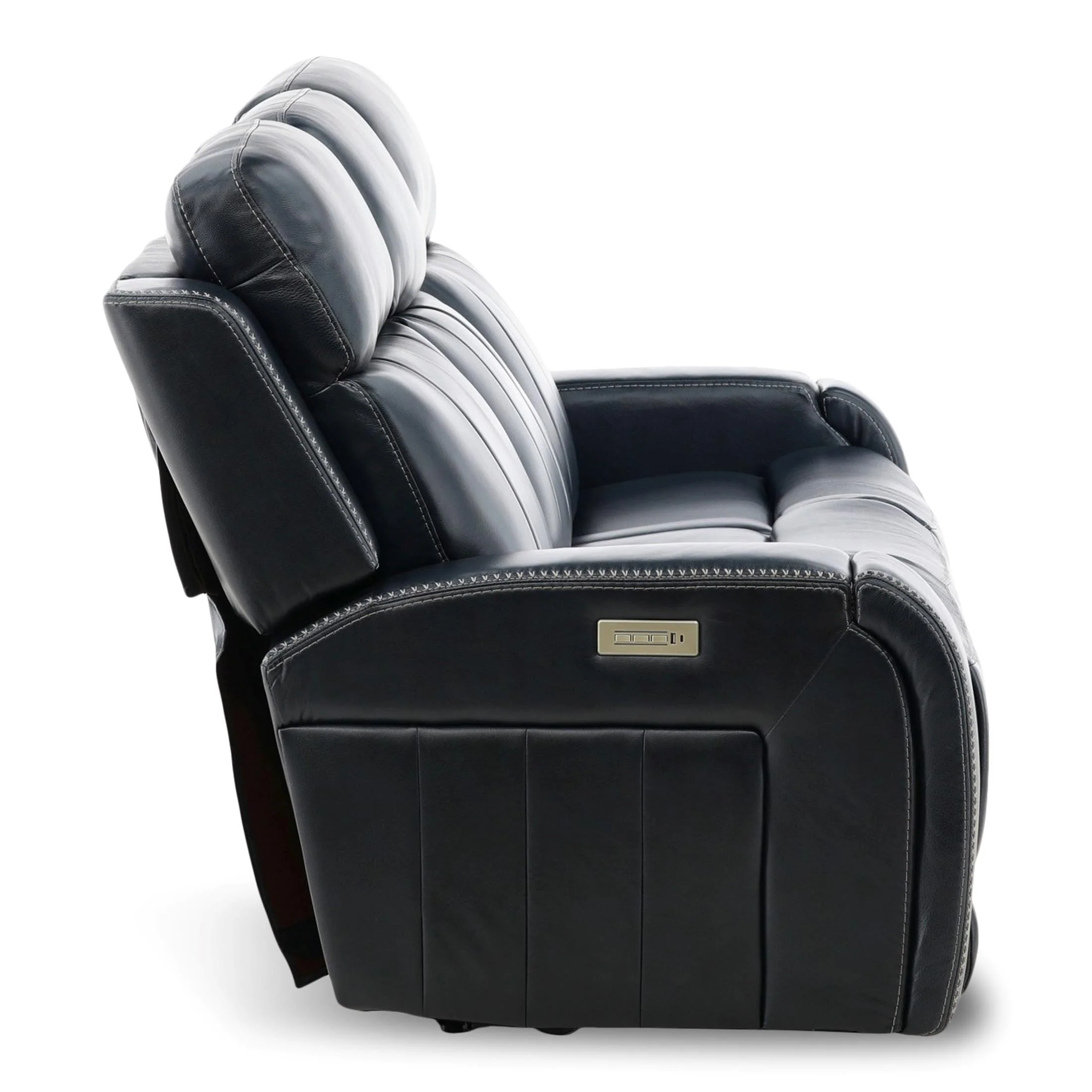 Hampton Leather Home Theater Sofa - Image 10