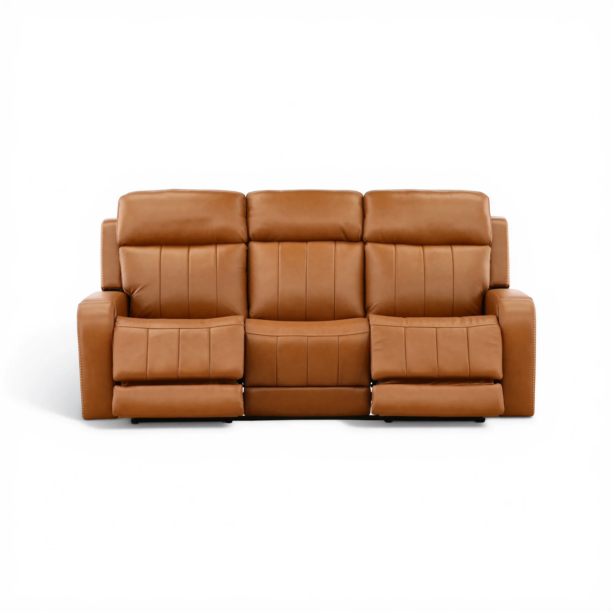 Hampton Leather Home Theater Sofa - Image 17