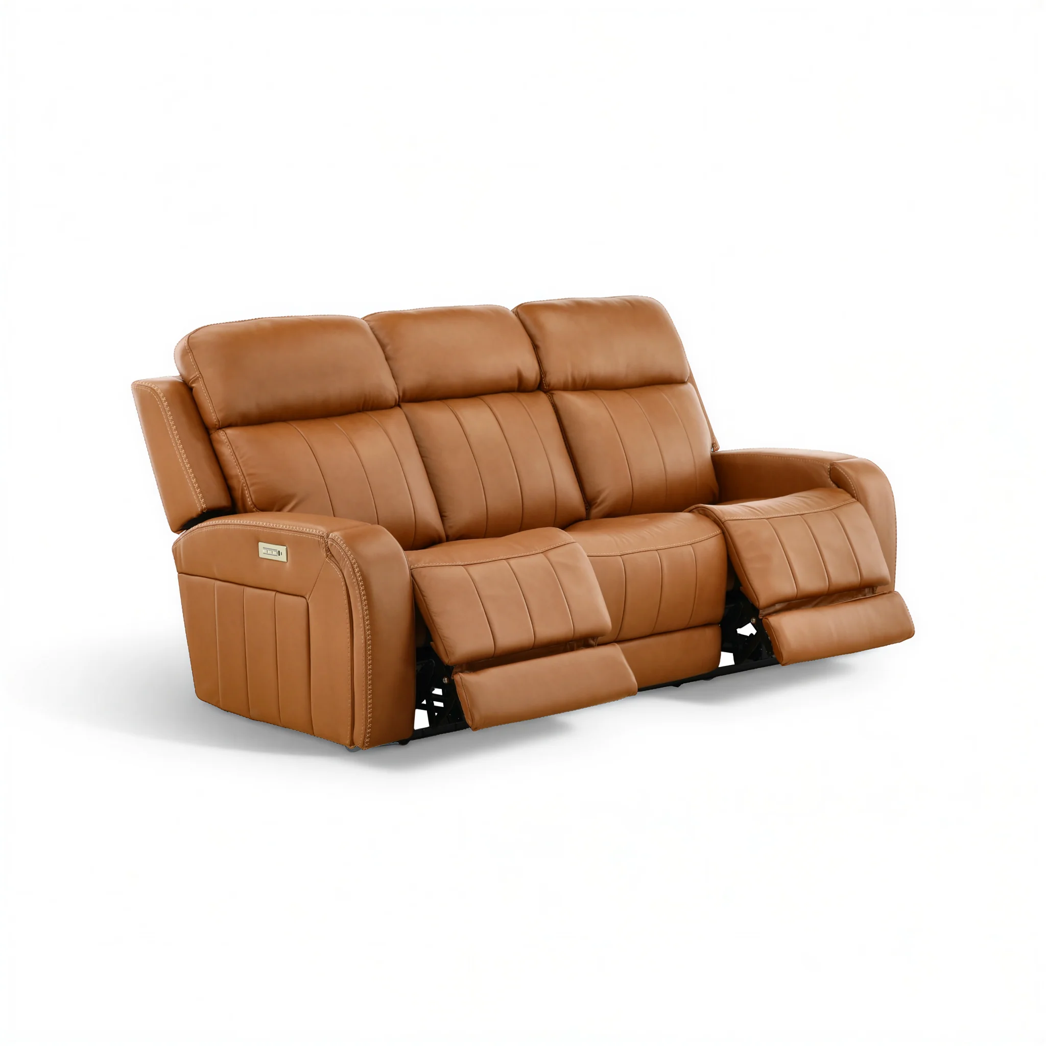 Hampton Leather Home Theater Sofa - Image 20