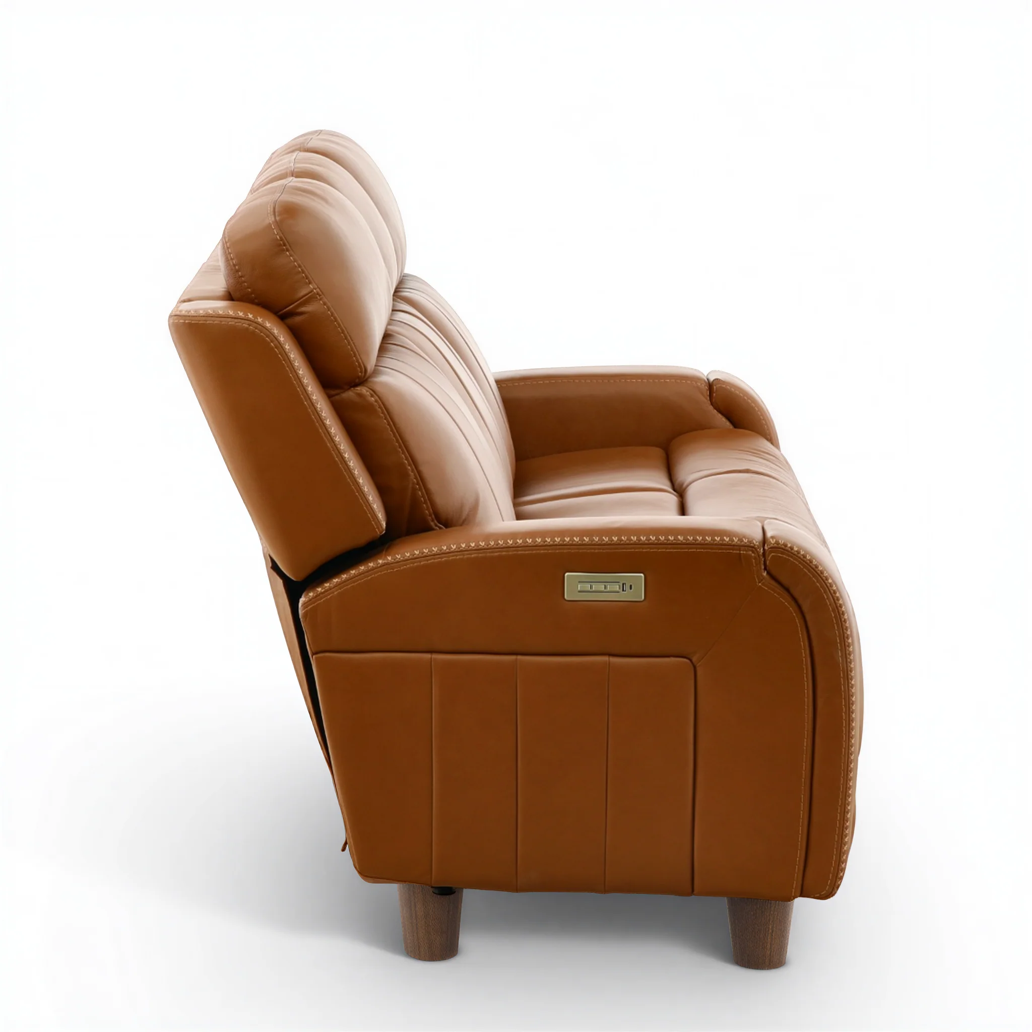 Hampton Leather Home Theater Sofa - Image 24
