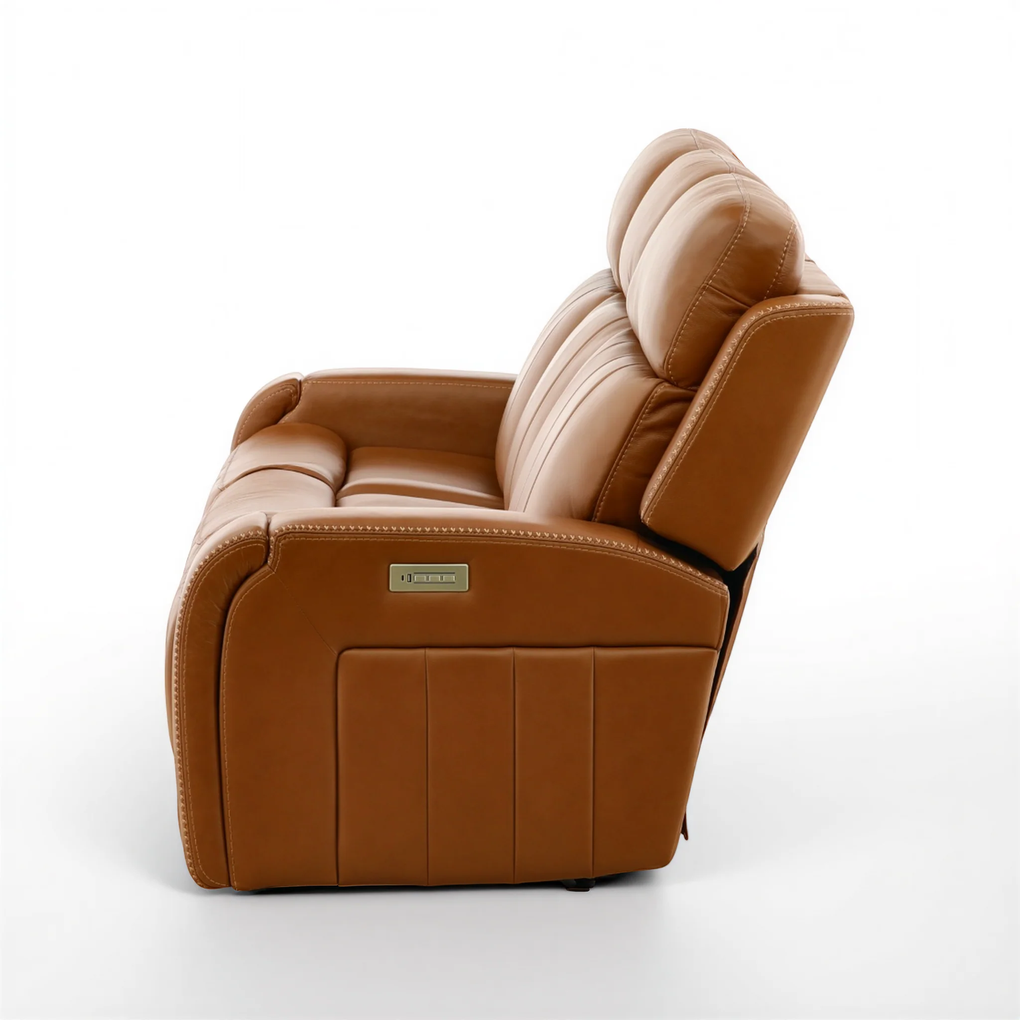 Hampton Leather Home Theater Sofa - Image 27