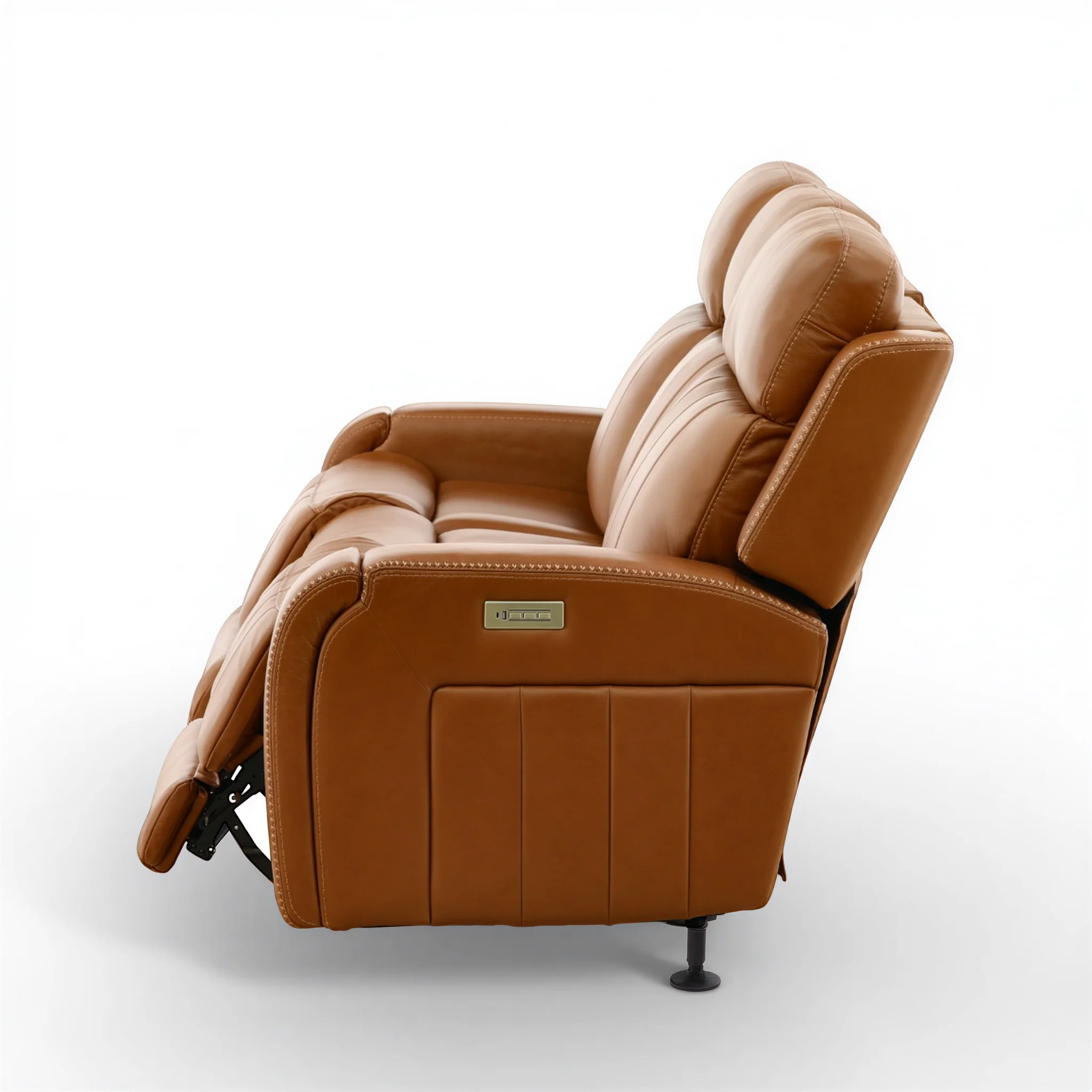 Hampton Leather Home Theater Sofa - Image 28