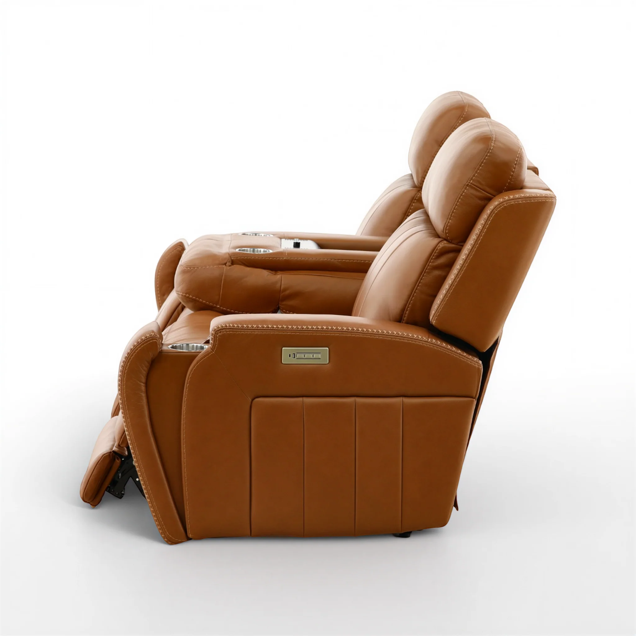 Hampton Leather Home Theater Sofa - Image 29