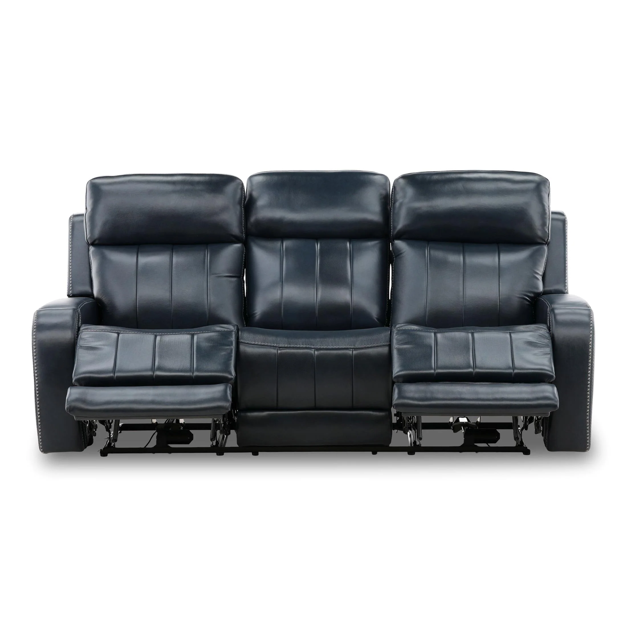 Hampton Leather Home Theater Sofa - Image 4