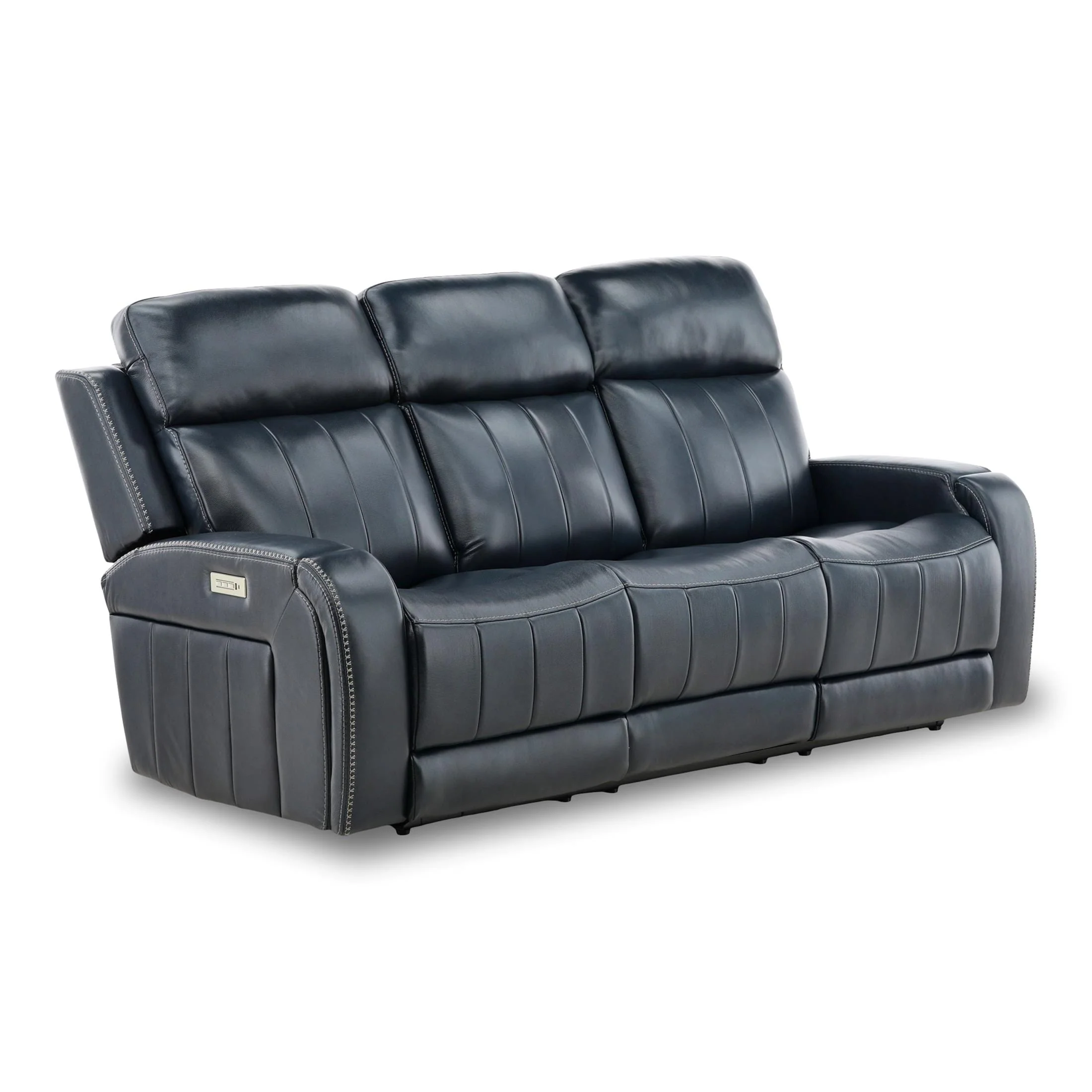 Hampton Leather Home Theater Sofa - Image 6