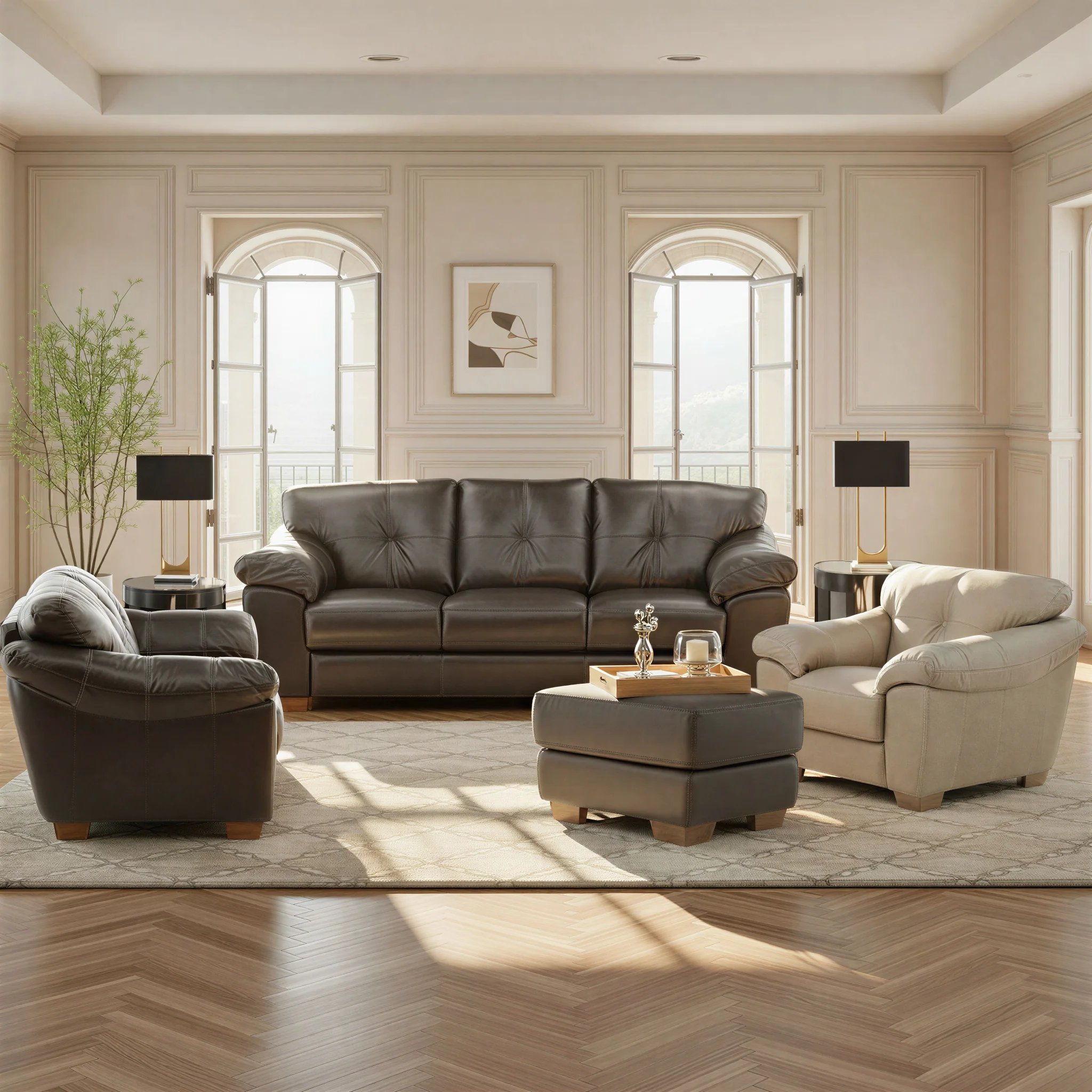 Camy Leather Loveseat - Image 9