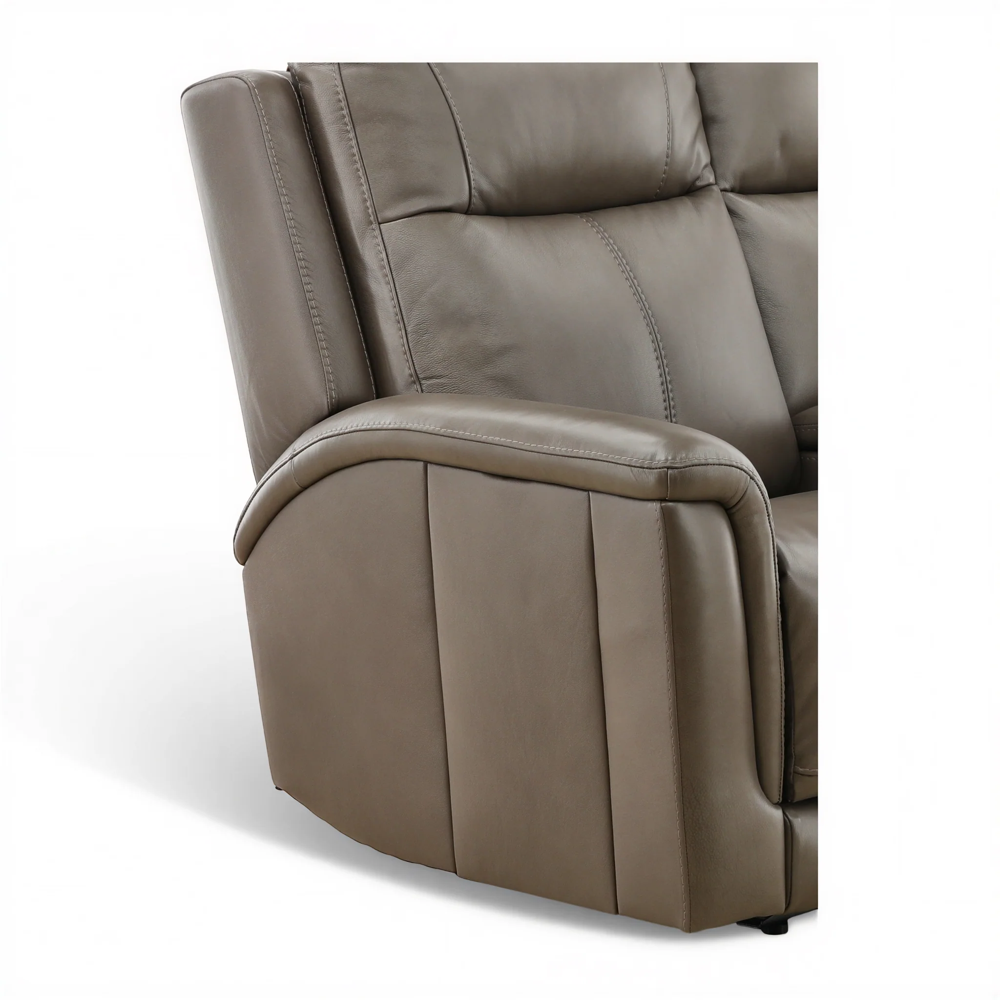 Flexsteel Trey Leather Power Reclining Console Loveseat - Image 12