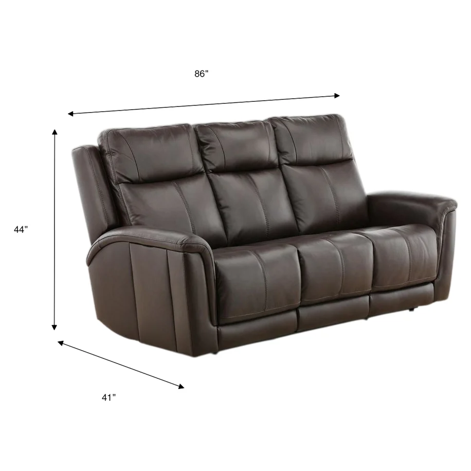 Flexsteel Trey Leather Power Reclining Sofa with Drop-Down Table - Image 20