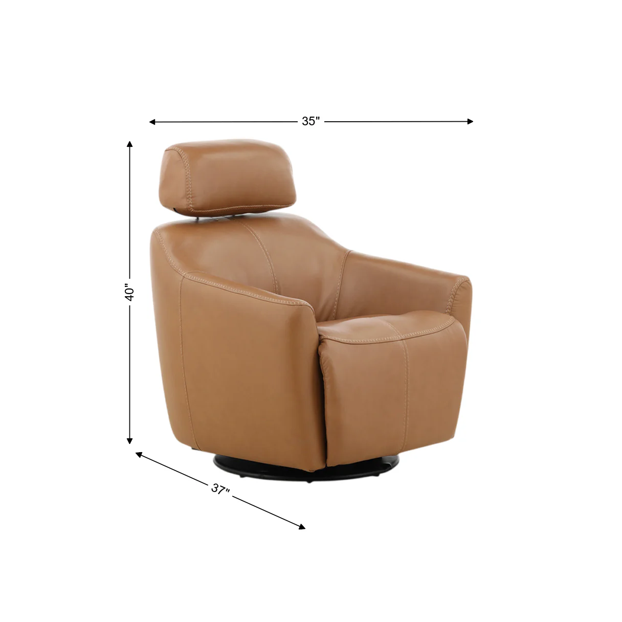 Walden Leather Power Swivel Recliner - Image 16