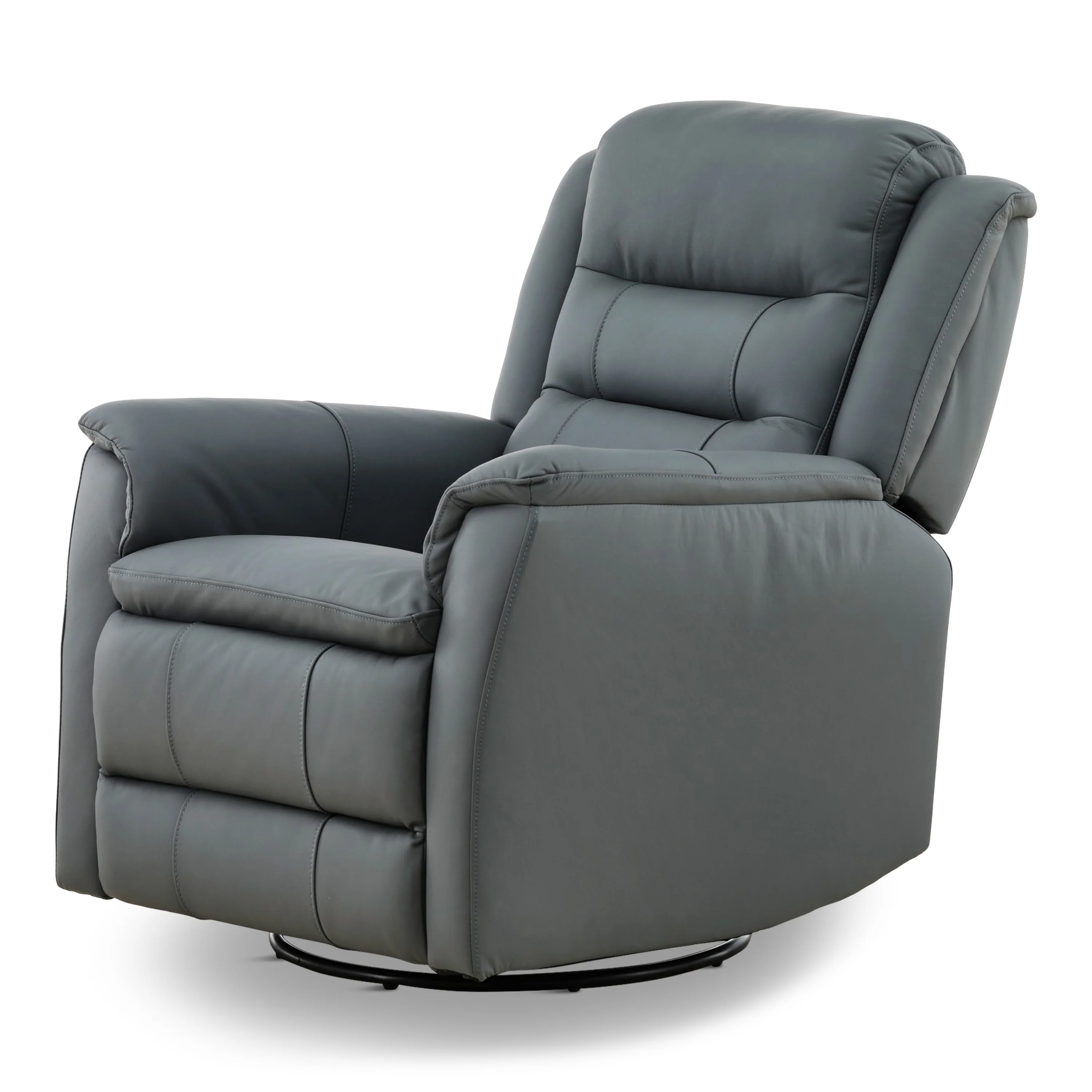 Zane Leather Swivel Glider Recliner - Image 7