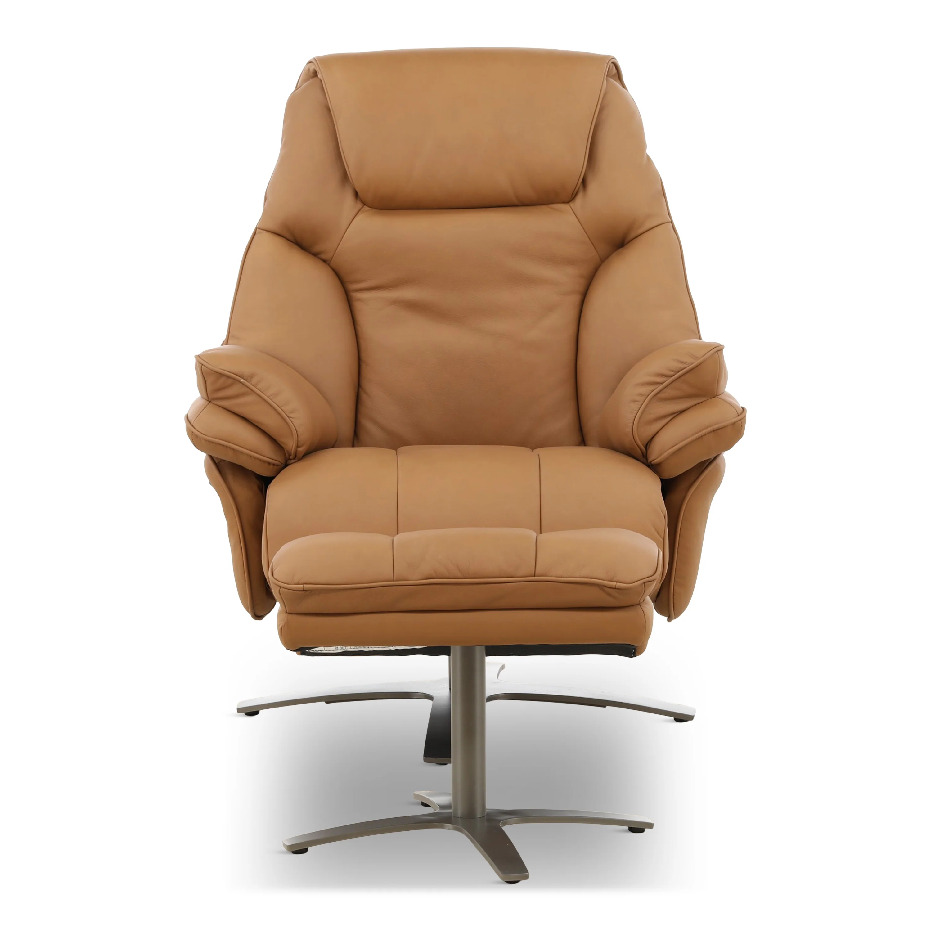 Cayman Leather Power Swivel Chair with Ottoman - Image 13