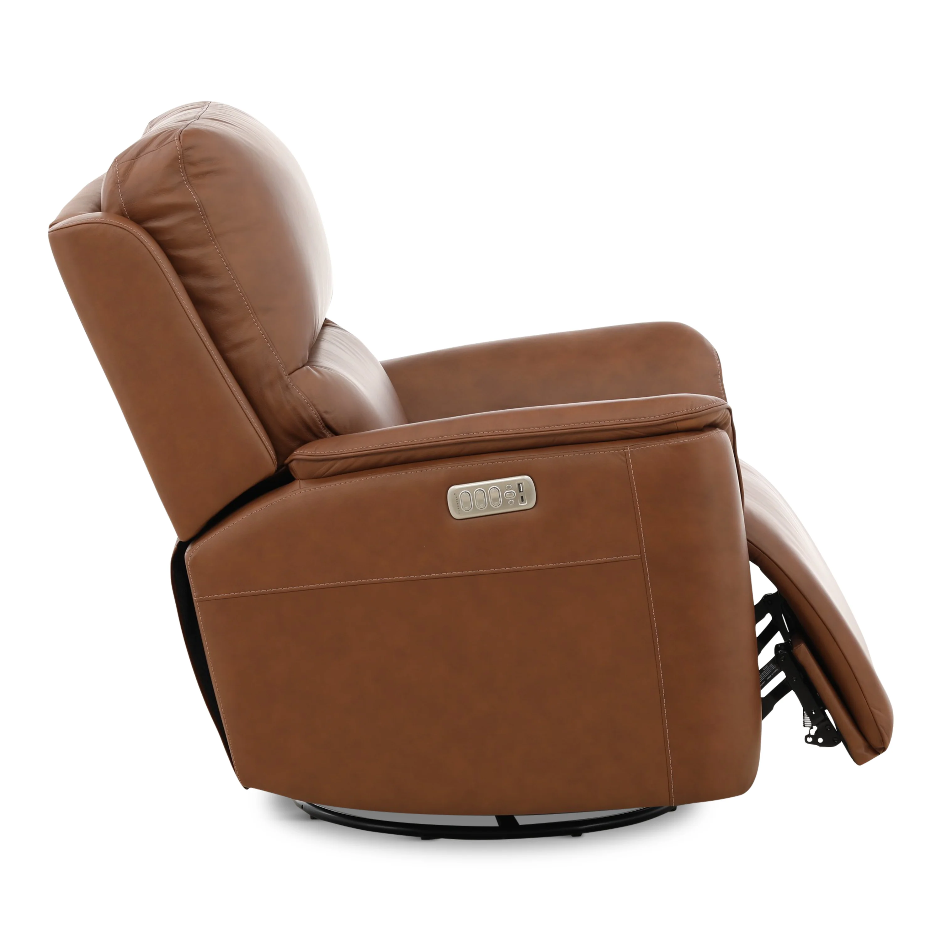 Flexsteel Karson Leather Power Swivel Glider Recliner - Image 15