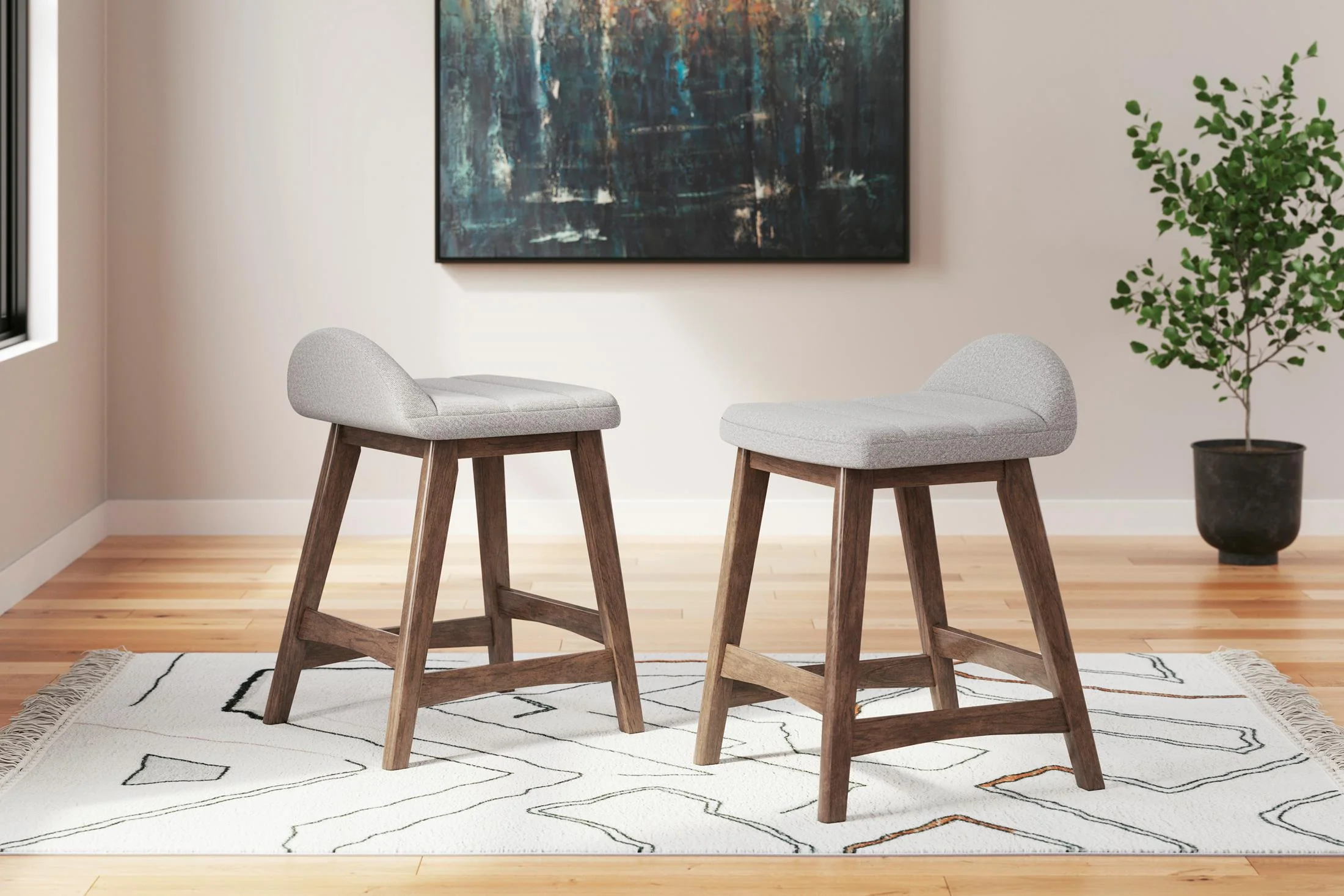 Lyncott Counter Height Bar Stool (Set of 2) - Image 2