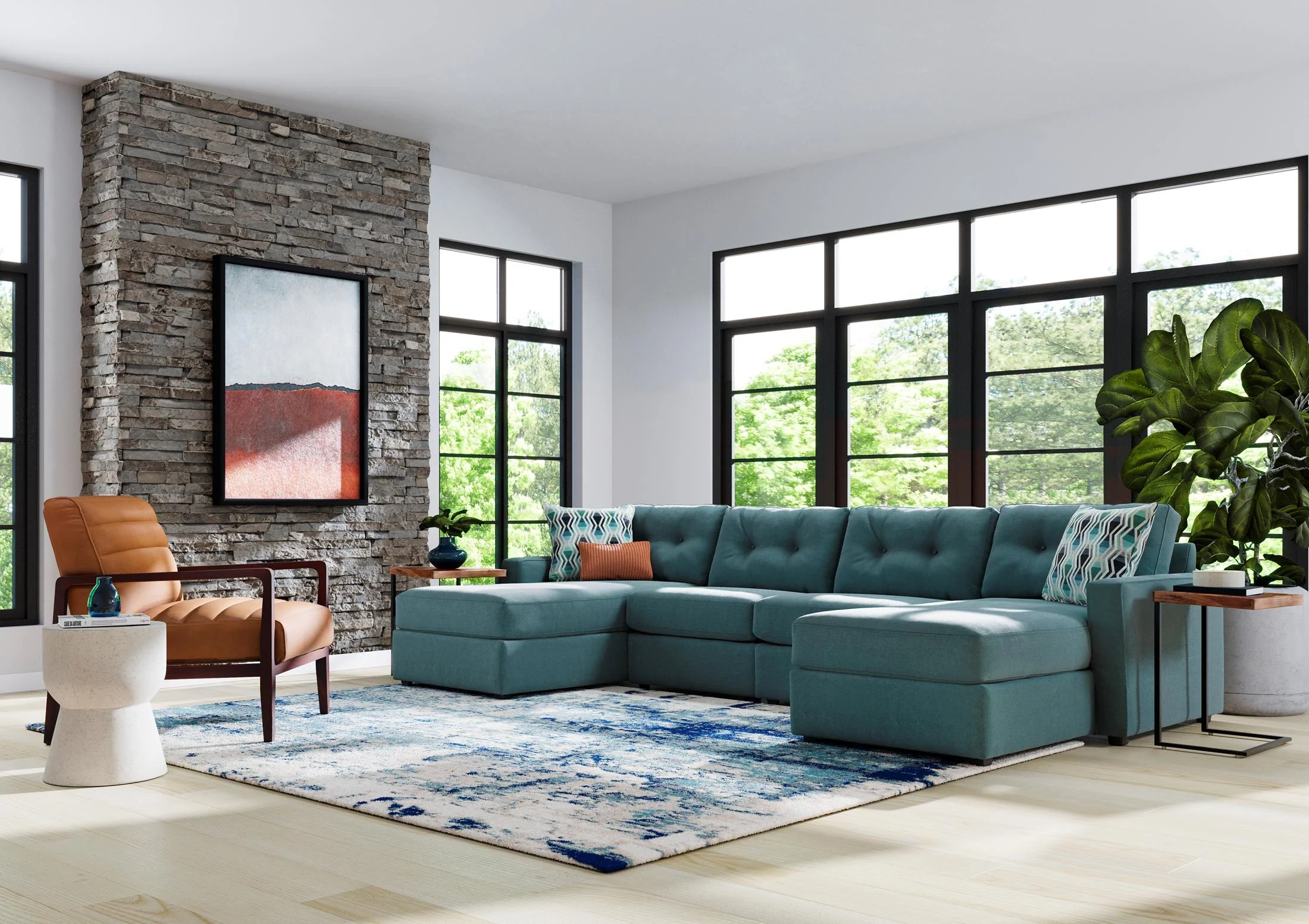 Modular One 4-Piece Sectional with Dual Chaise - Image 34