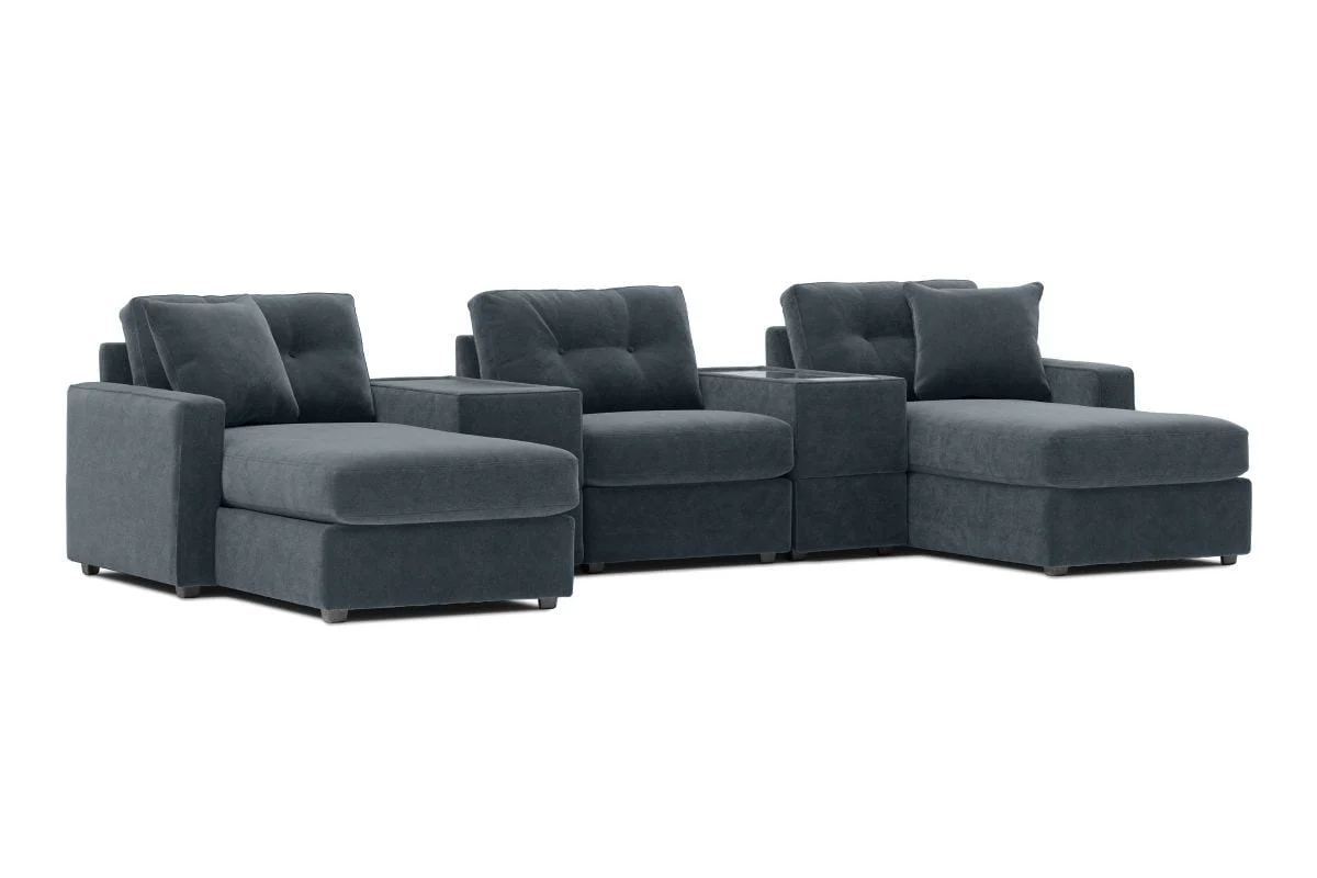 Modular One 5-Piece Theater Sectional with Dual Chaise - Image 13
