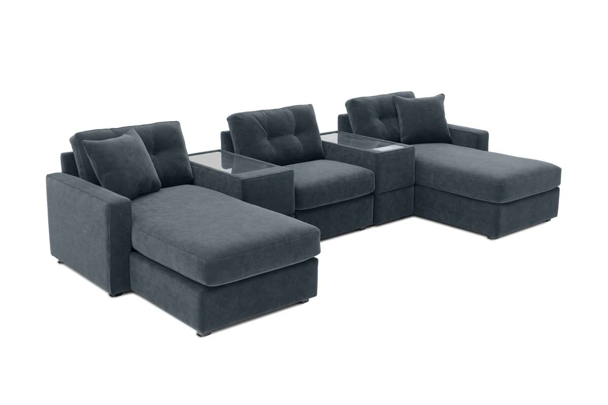 Modular One 5-Piece Theater Sectional with Dual Chaise - Image 14
