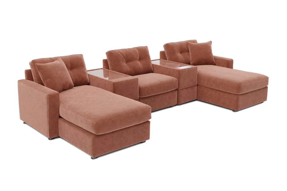 Modular One 5-Piece Theater Sectional with Dual Chaise - Image 19