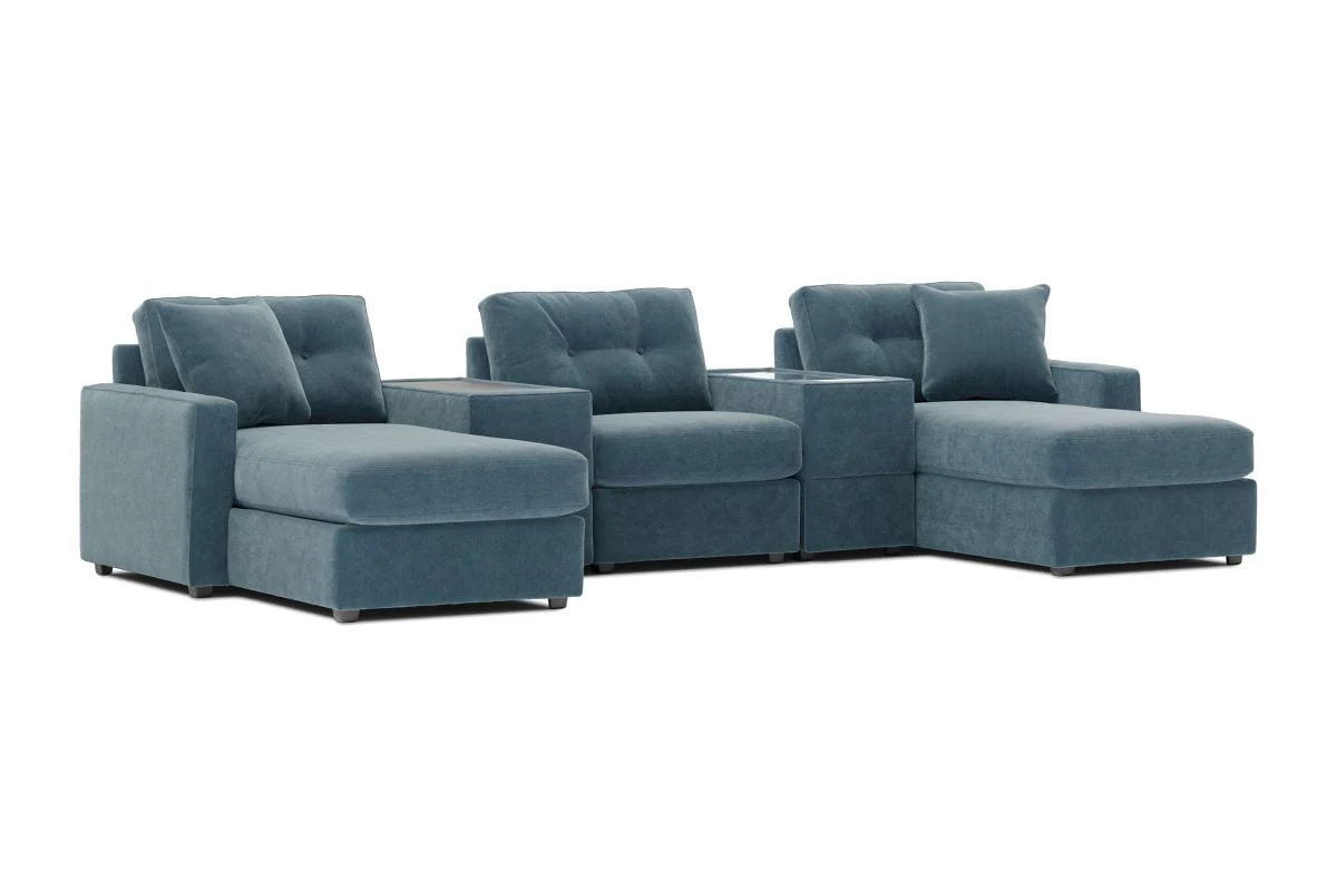 Modular One 5-Piece Theater Sectional with Dual Chaise - Image 23