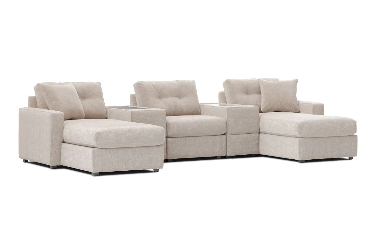 Modular One 5-Piece Theater Sectional with Dual Chaise - Image 3