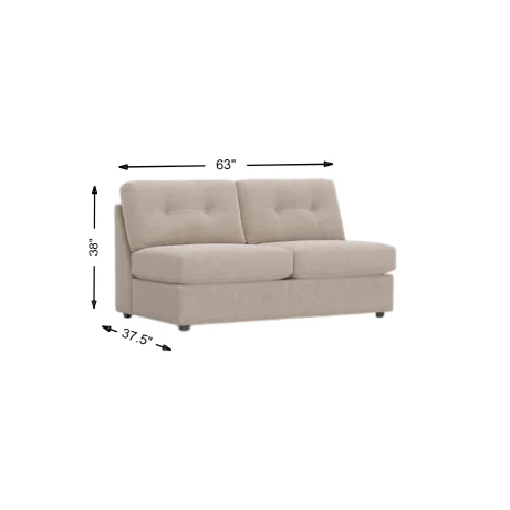 Modular One Armless Full Innerspring Sleeper Sofa - Image 10